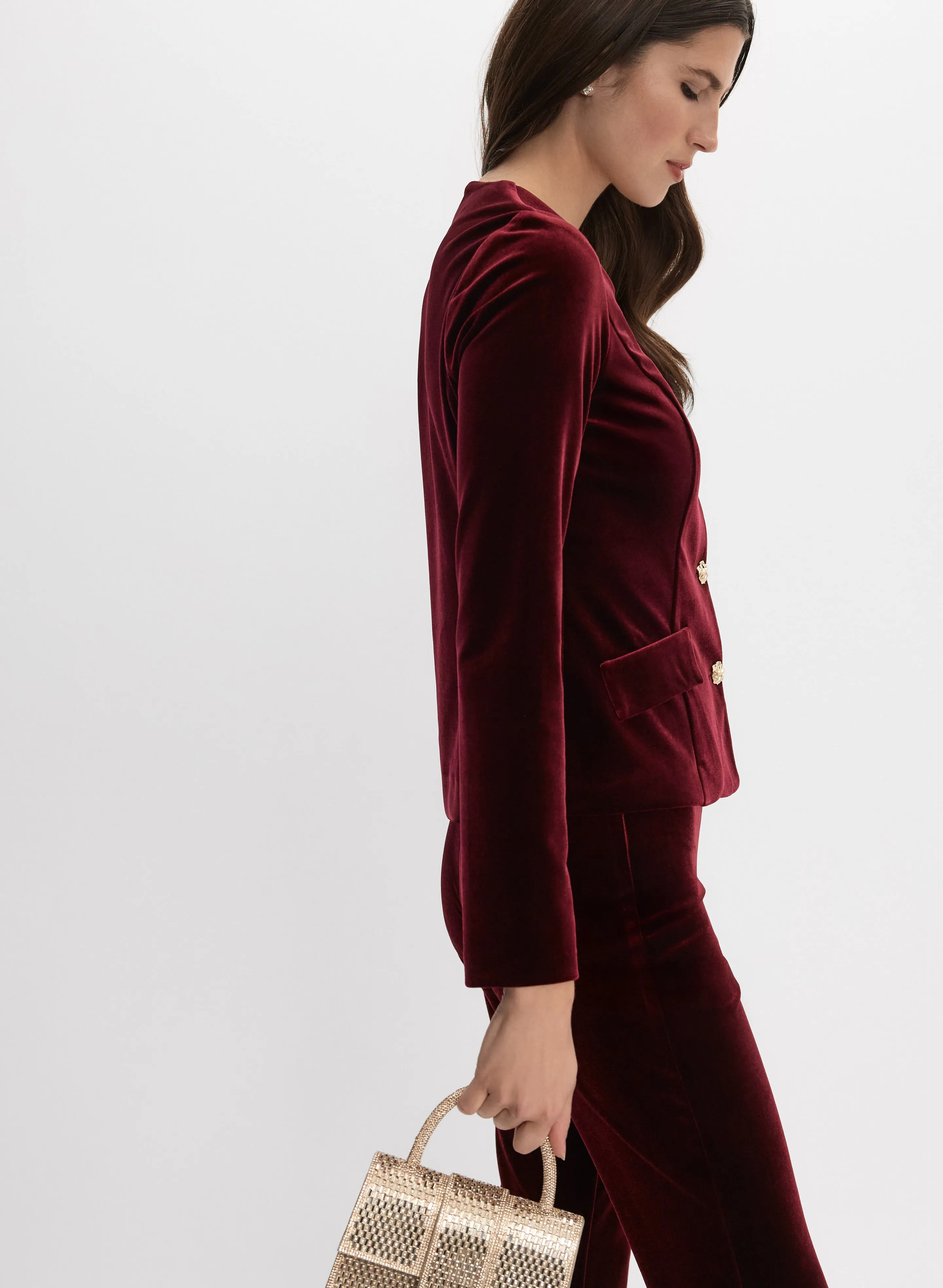 Joseph Ribkoff - Velvet Button-Down Jacket sold by Melanie Lyne product image thumbnail 5