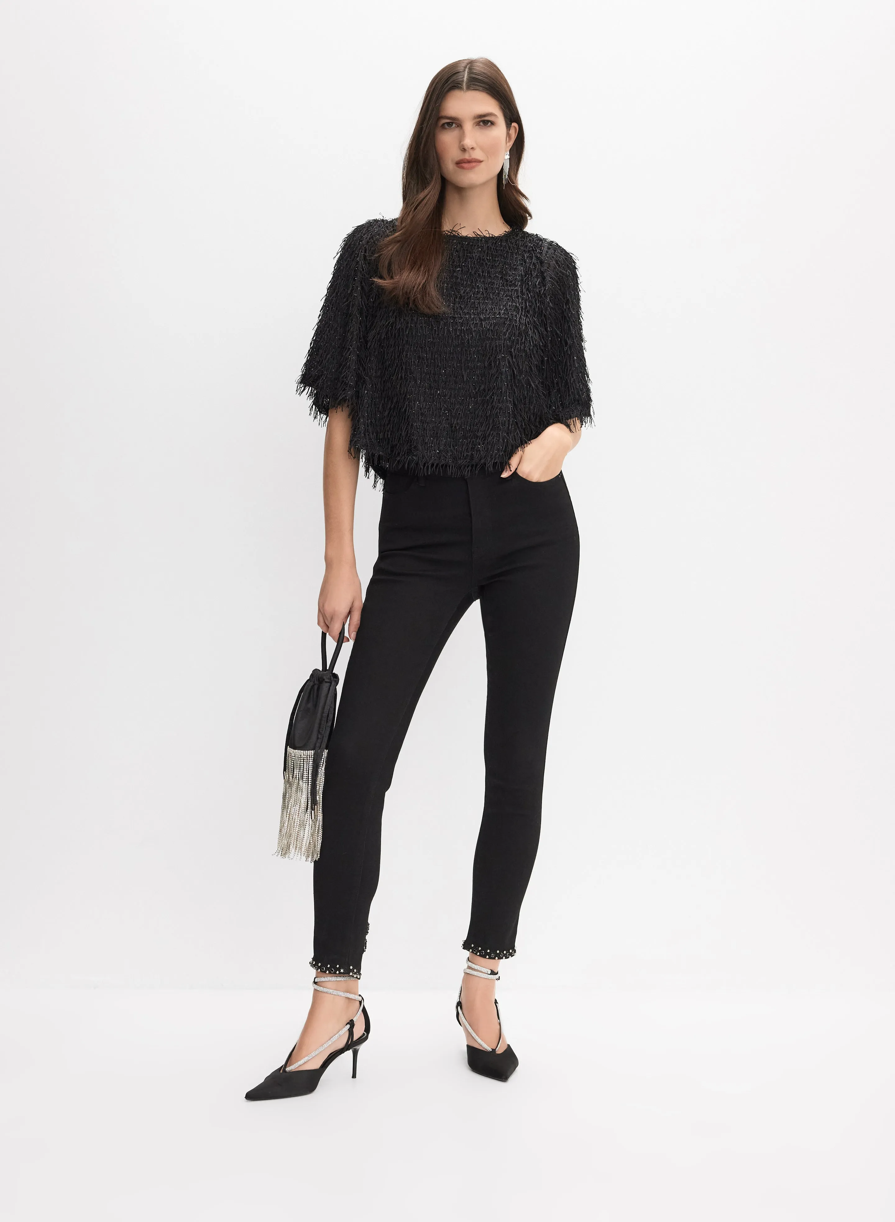 Joseph Ribkoff - Fringe Blouse sold by Melanie Lyne product image thumbnail 3