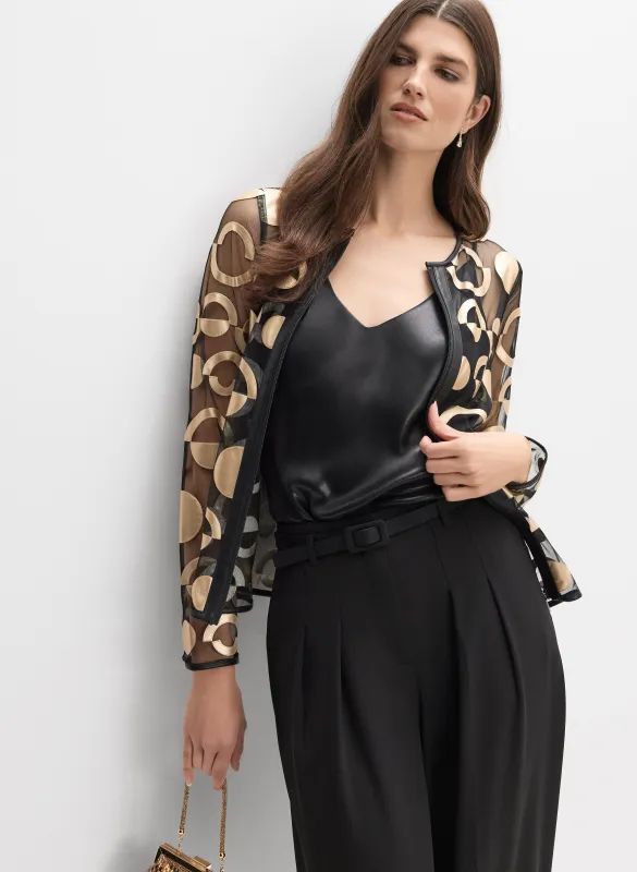 Joseph Ribkoff - Zip Mesh Jacket made by Melanie Lyne