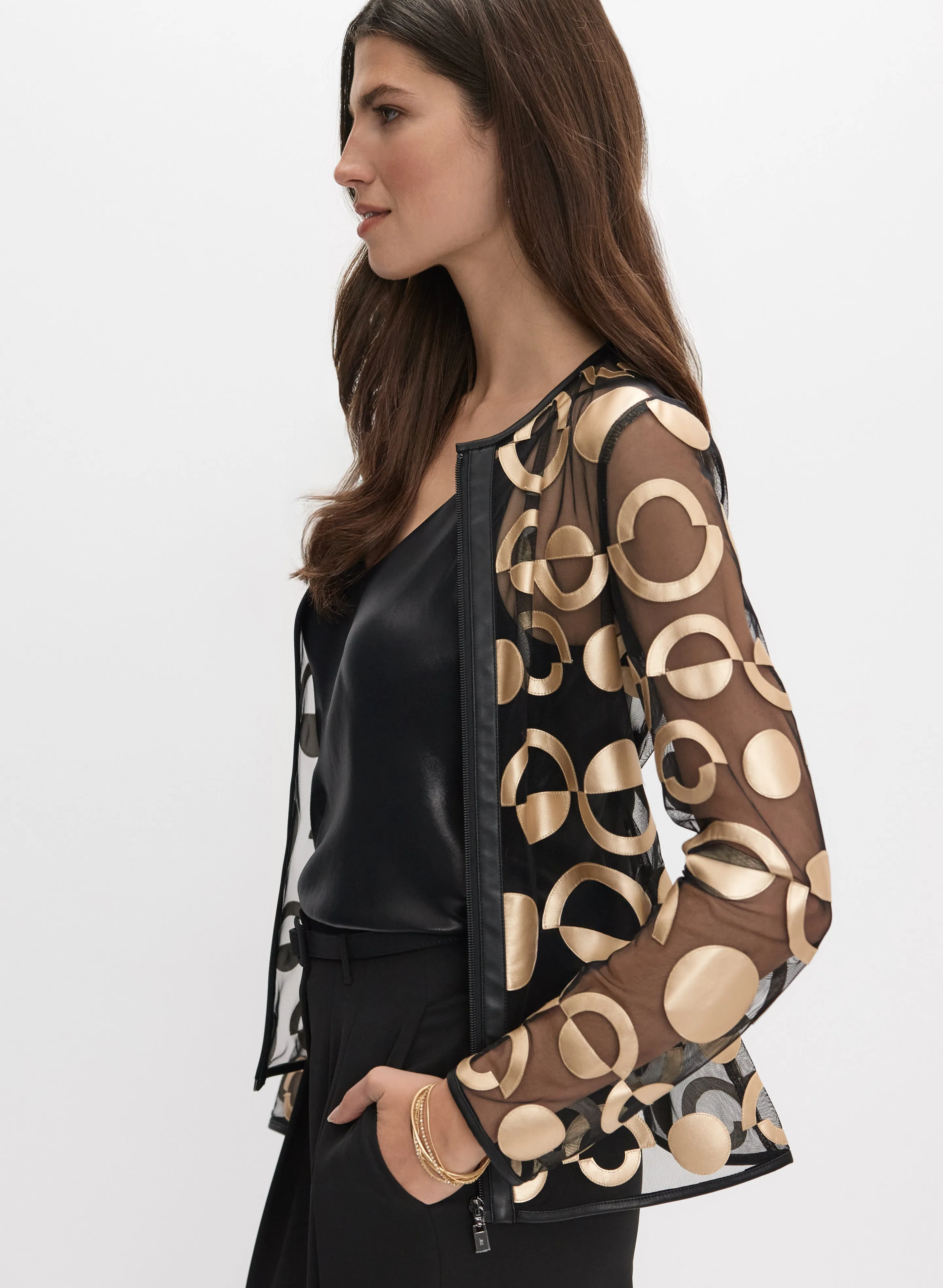 Joseph Ribkoff - Zip Mesh Jacket sold by Melanie Lyne product image thumbnail 5