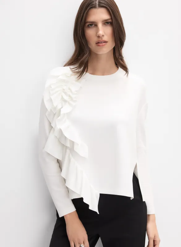 Joseph Ribkoff - Waterfall Ruffle Top sold by Melanie Lyne