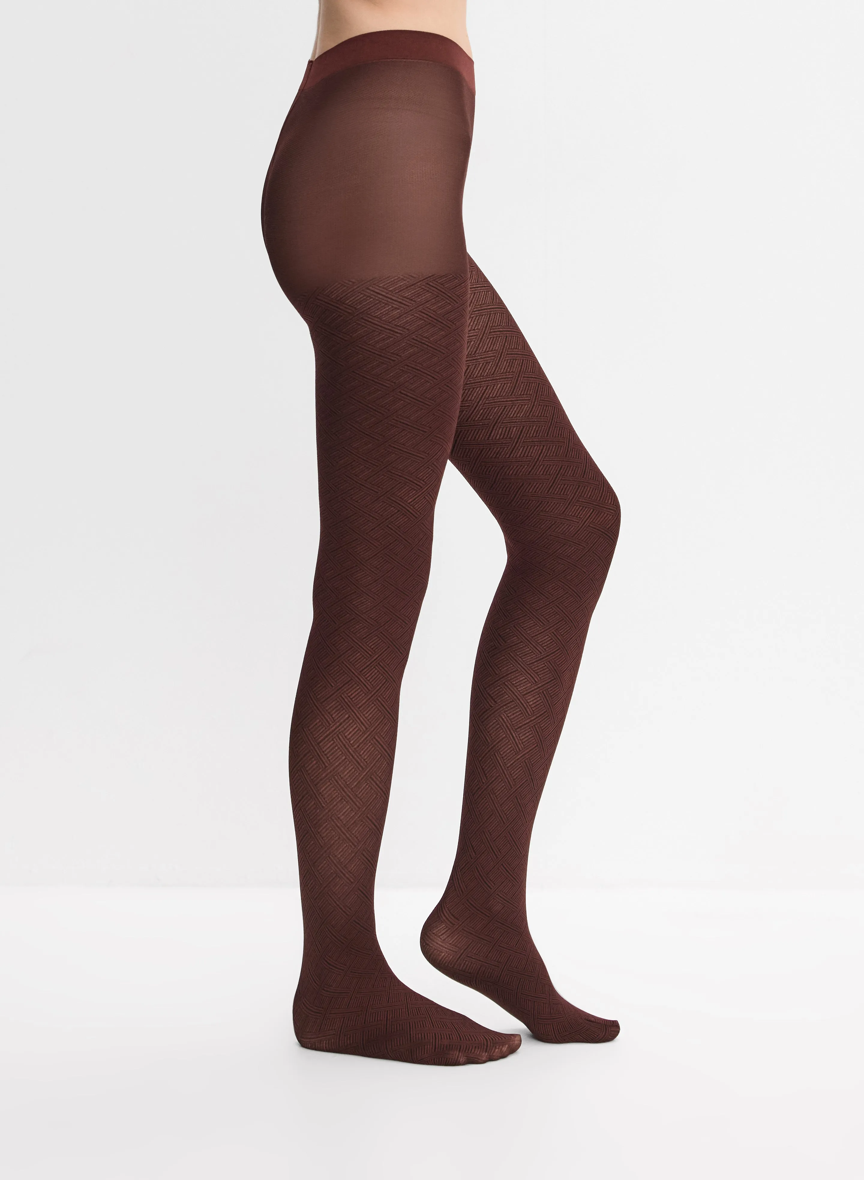 Mura - Crosshatch Motif Tights sold by Melanie Lyne