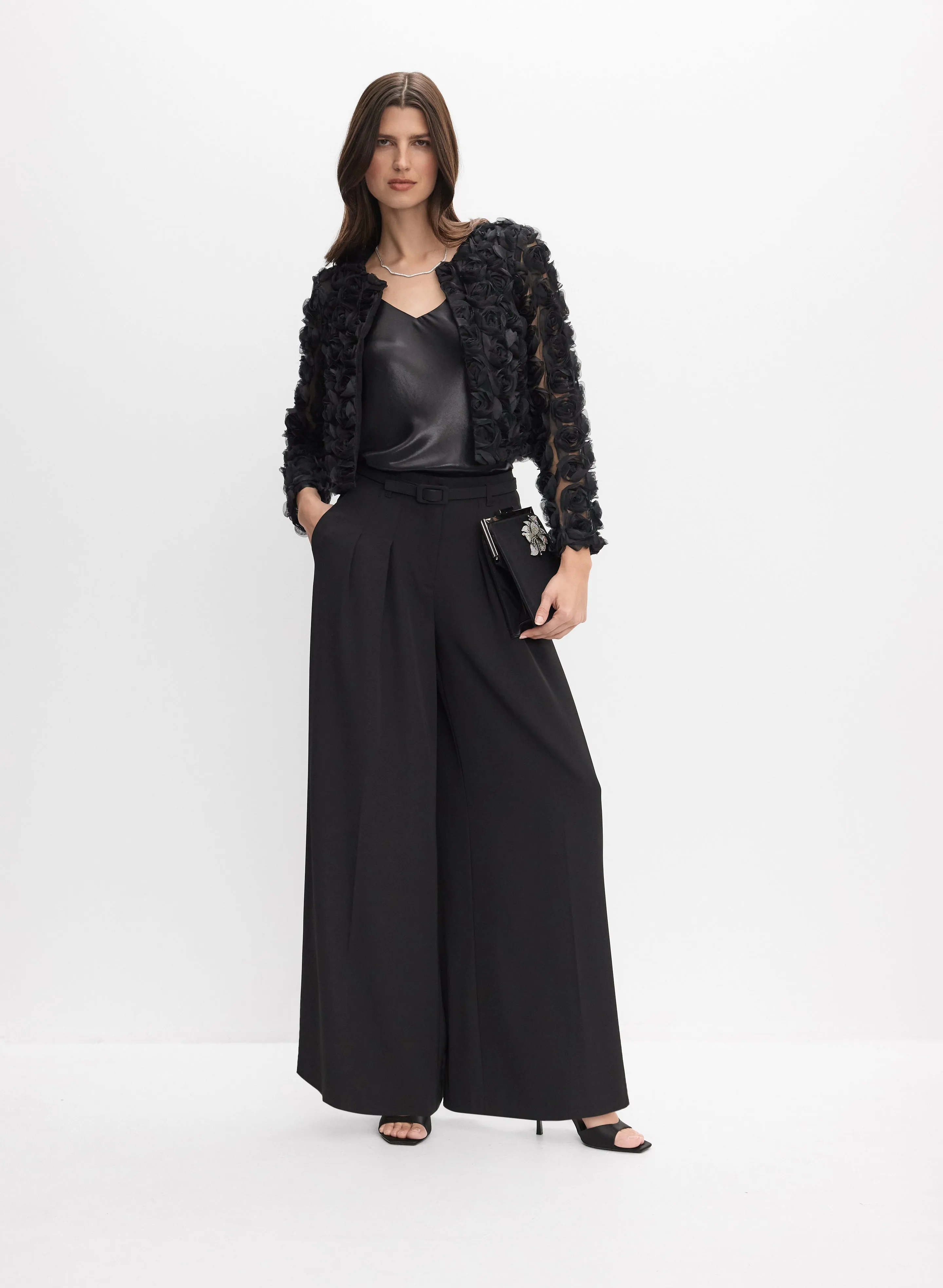 Joseph Ribkoff - Cropped Rosette Jacket sold by Melanie Lyne product image thumbnail 3