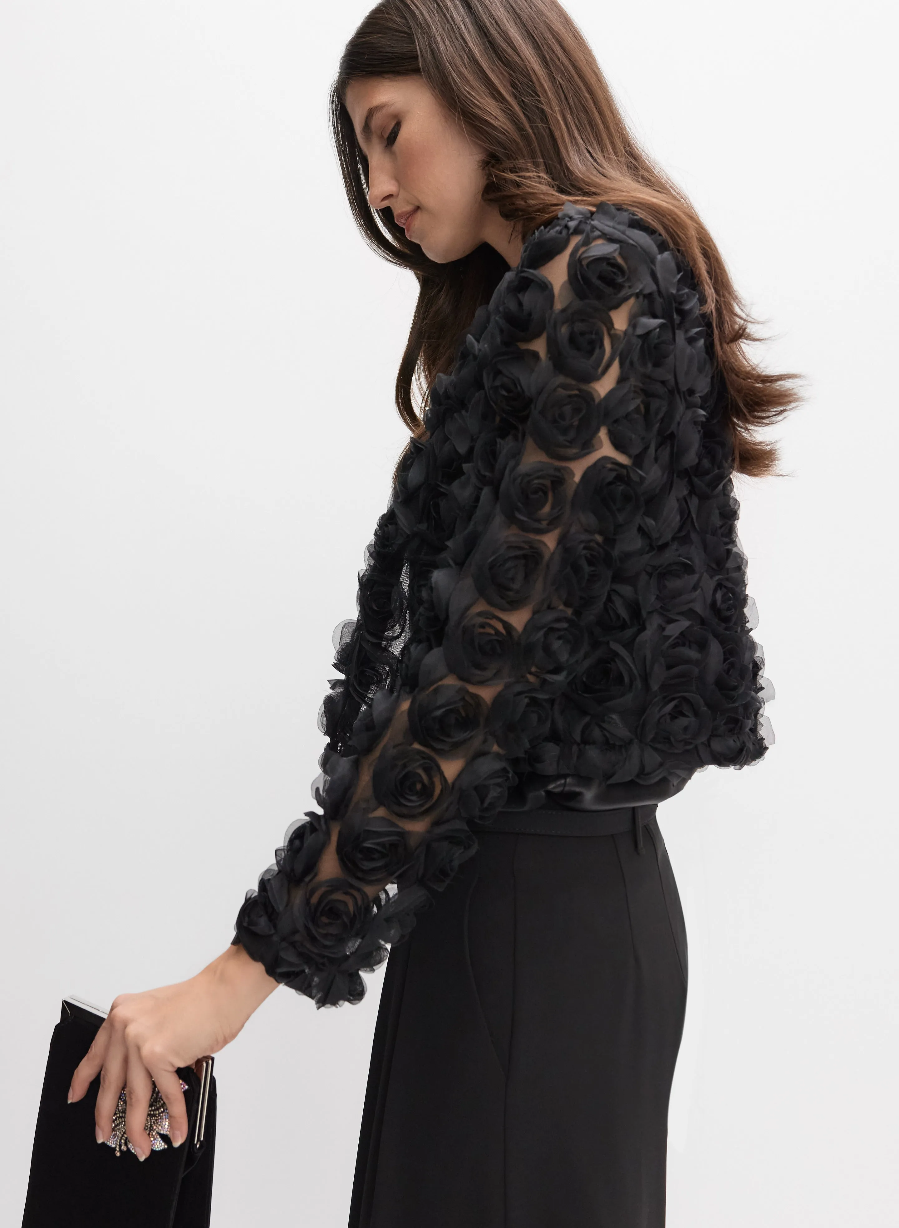 Joseph Ribkoff - Cropped Rosette Jacket sold by Melanie Lyne product image thumbnail 5