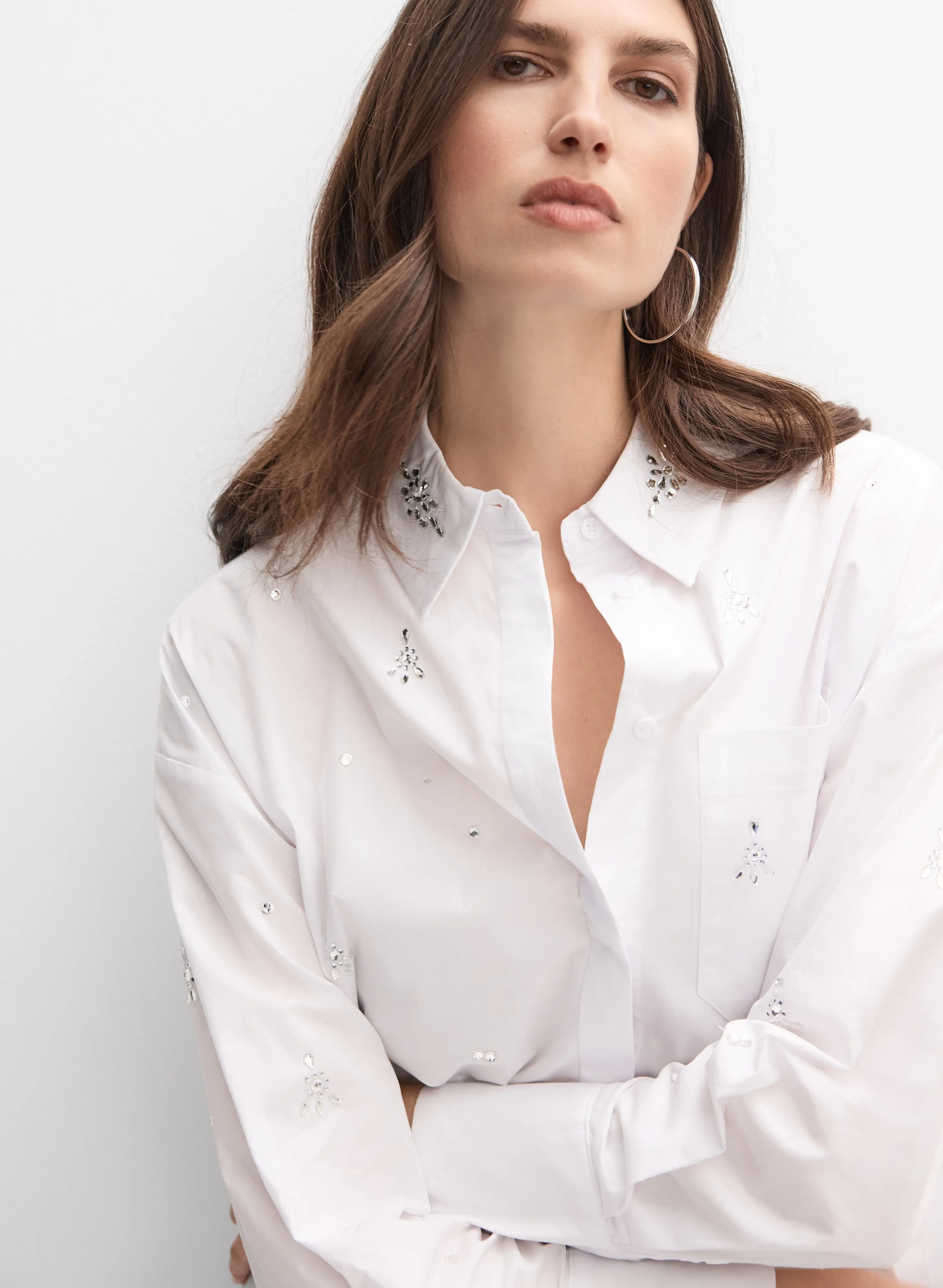 Joseph Ribkoff - Scattered Rhinestone Embellished Blouse sold by Melanie Lyne product image thumbnail 2