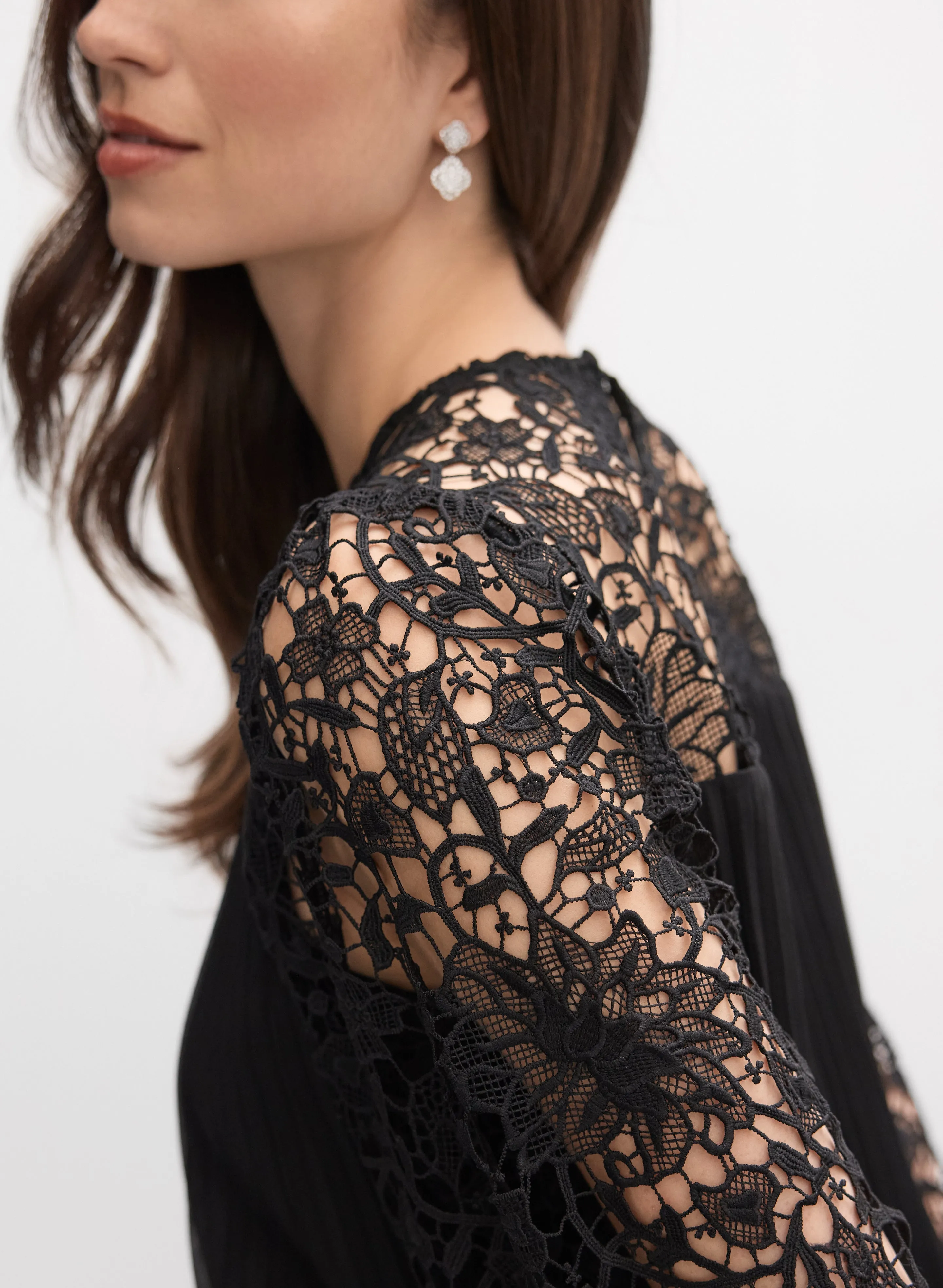 Joseph Ribkoff - Plissé Chiffon Lace Blouse sold by Melanie Lyne product image thumbnail 2