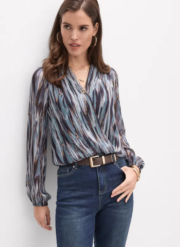 Abstract Metallic Blouse sold by Melanie Lyne