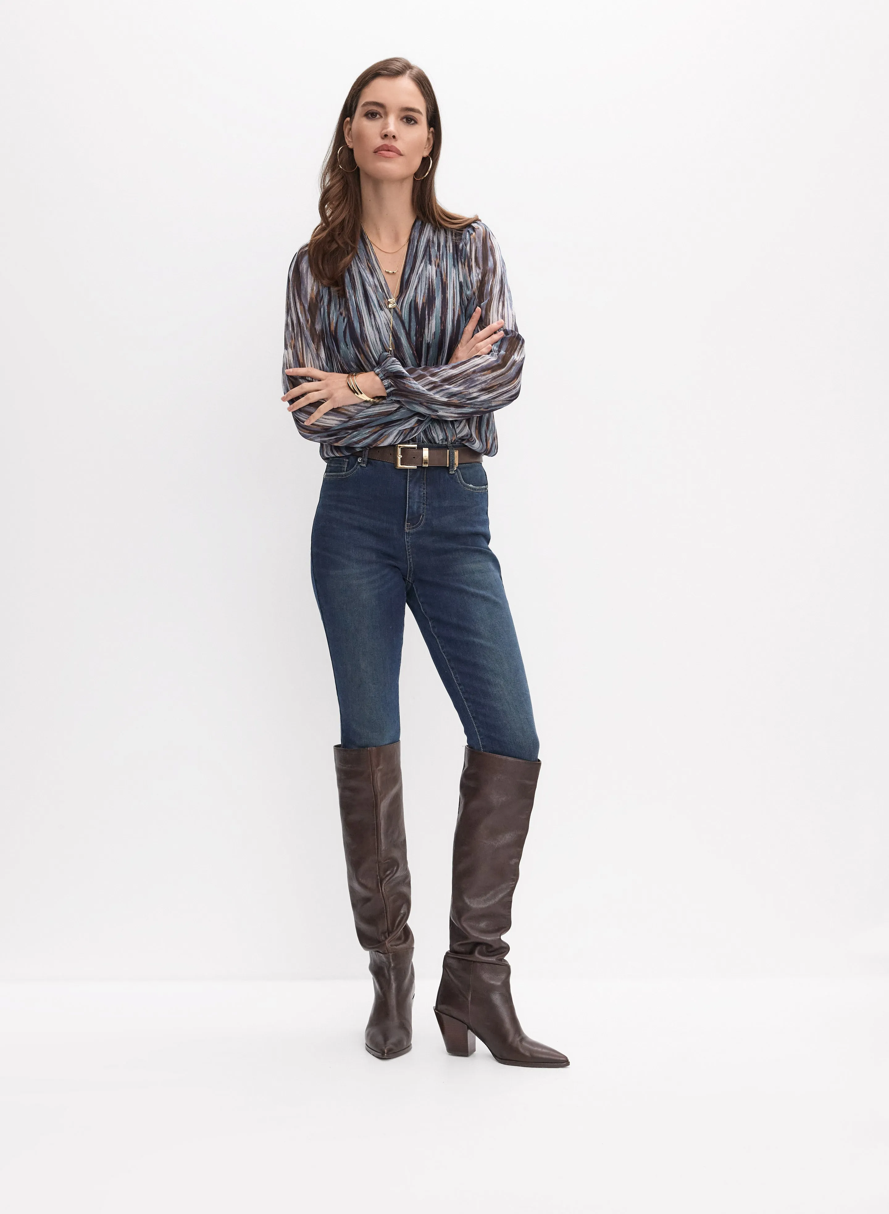 Abstract Metallic Blouse sold by Melanie Lyne product image thumbnail 3