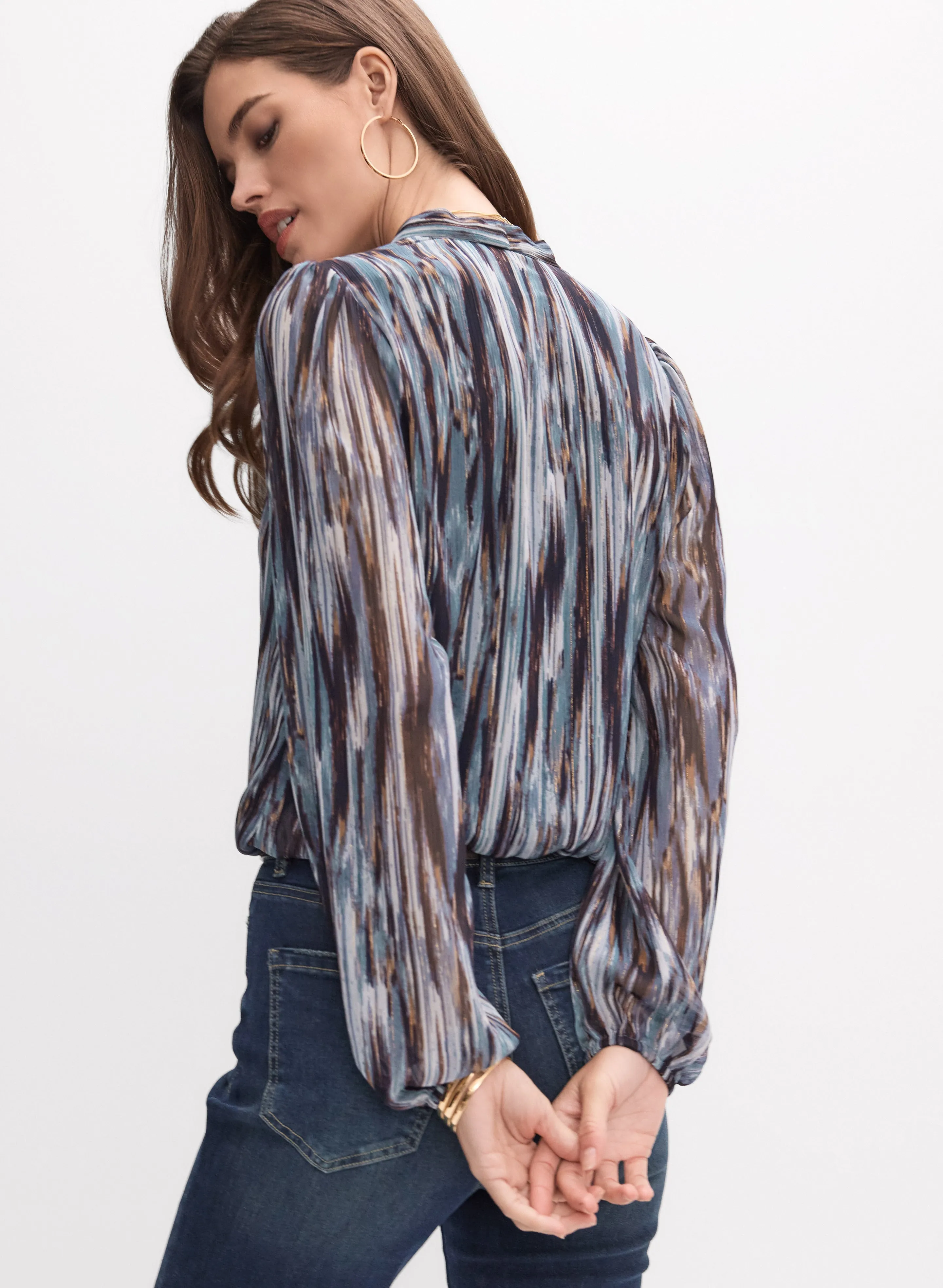 Abstract Metallic Blouse sold by Melanie Lyne product image thumbnail 4