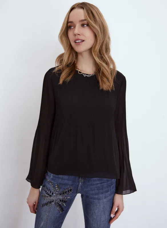 Pleated Chiffon Blouse sold by Melanie Lyne
