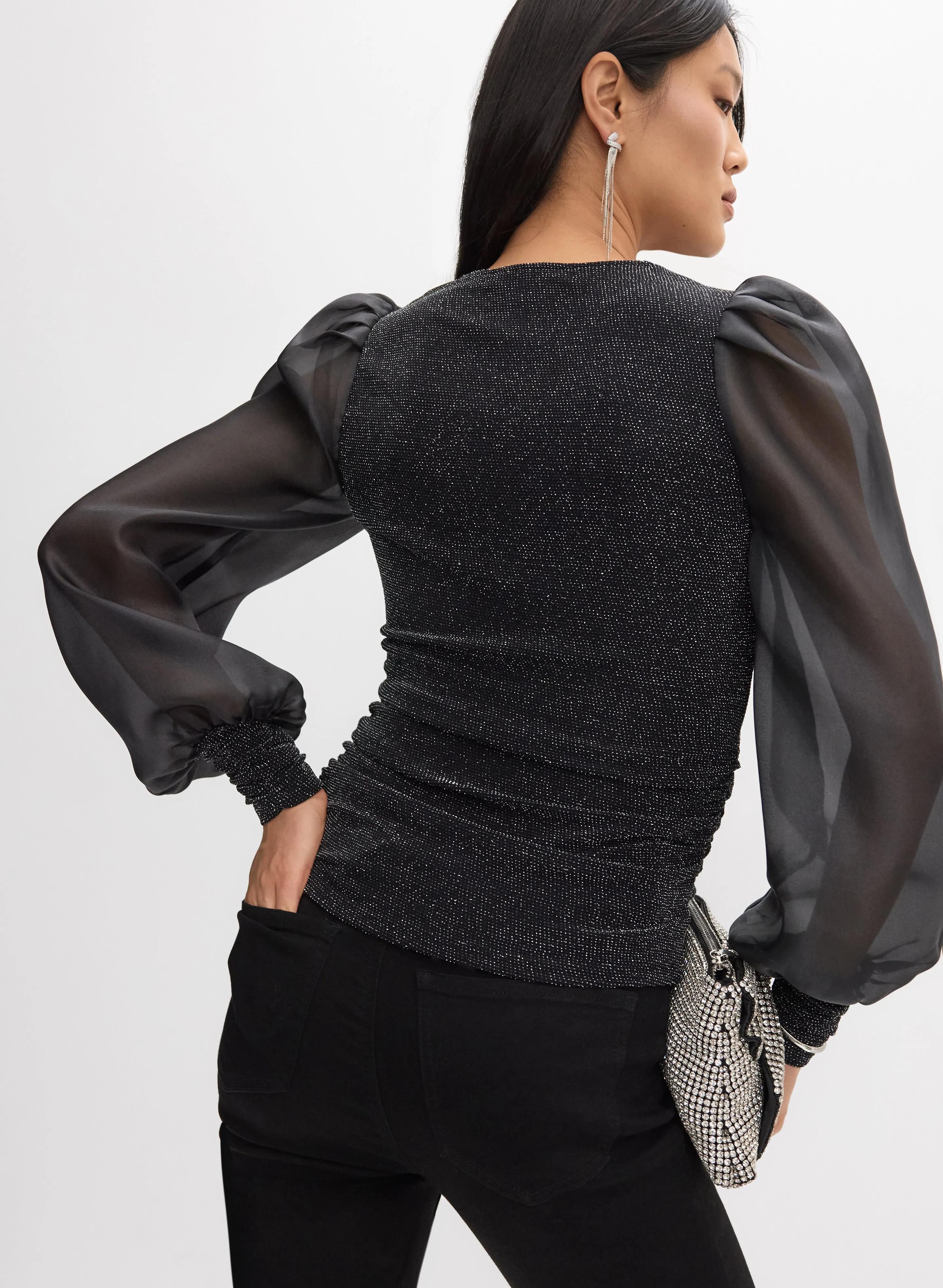 Chiffon Balloon Sleeve Tunic sold by Melanie Lyne product image thumbnail 4