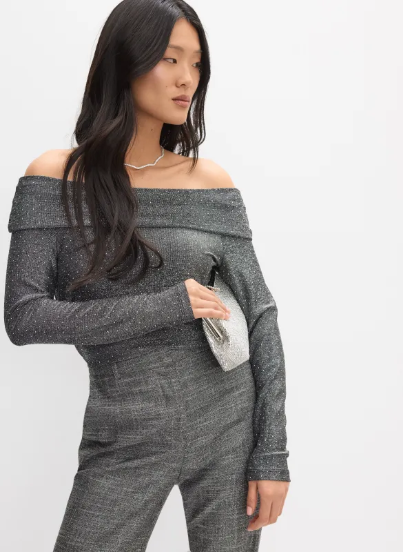 Lurex Off-The-Shoulder Top sold by Melanie Lyne