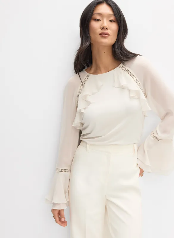 Chiffon Bell Sleeve Top sold by Melanie Lyne