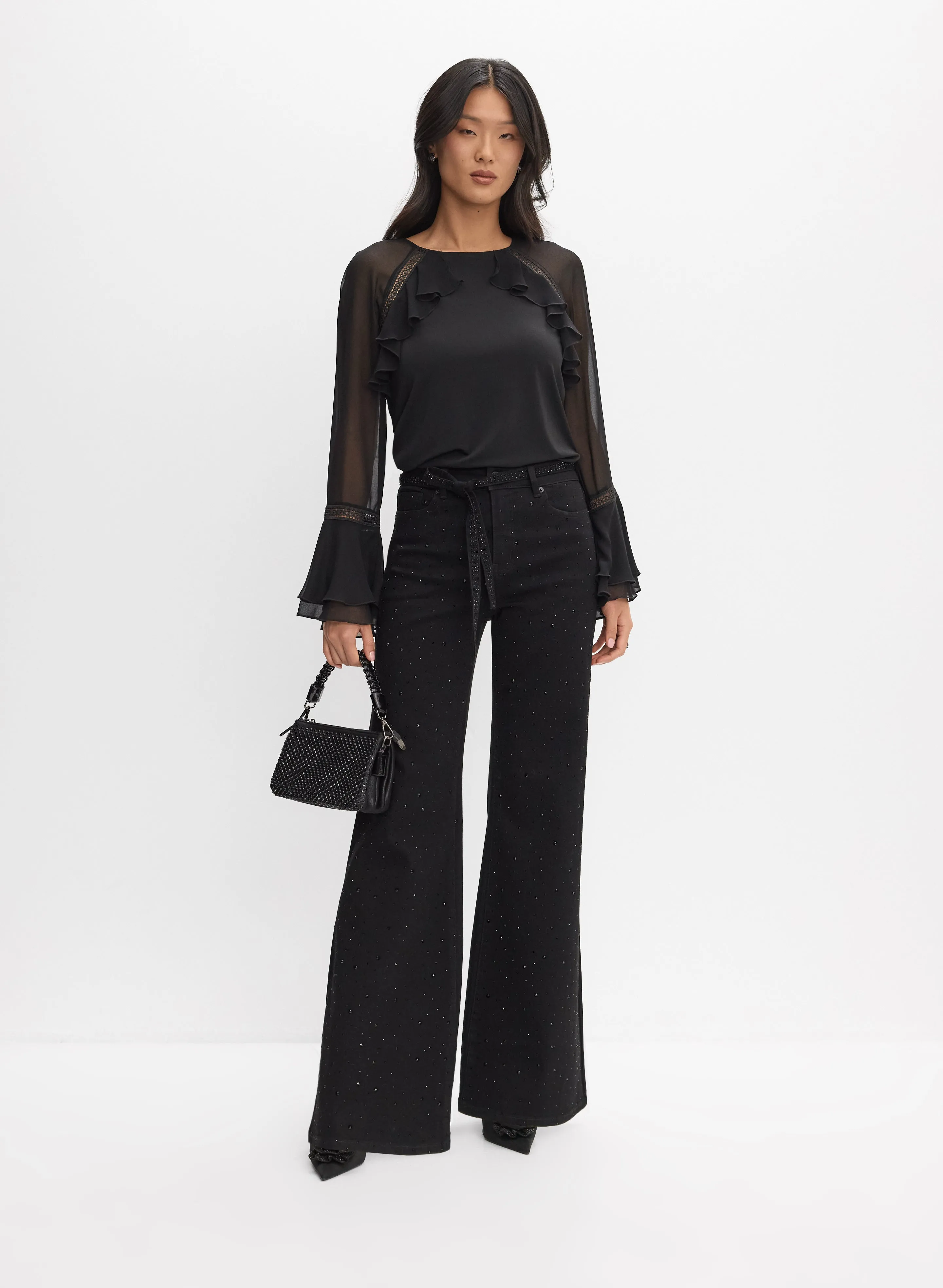 Chiffon Bell Sleeve Top sold by Melanie Lyne product image thumbnail 3