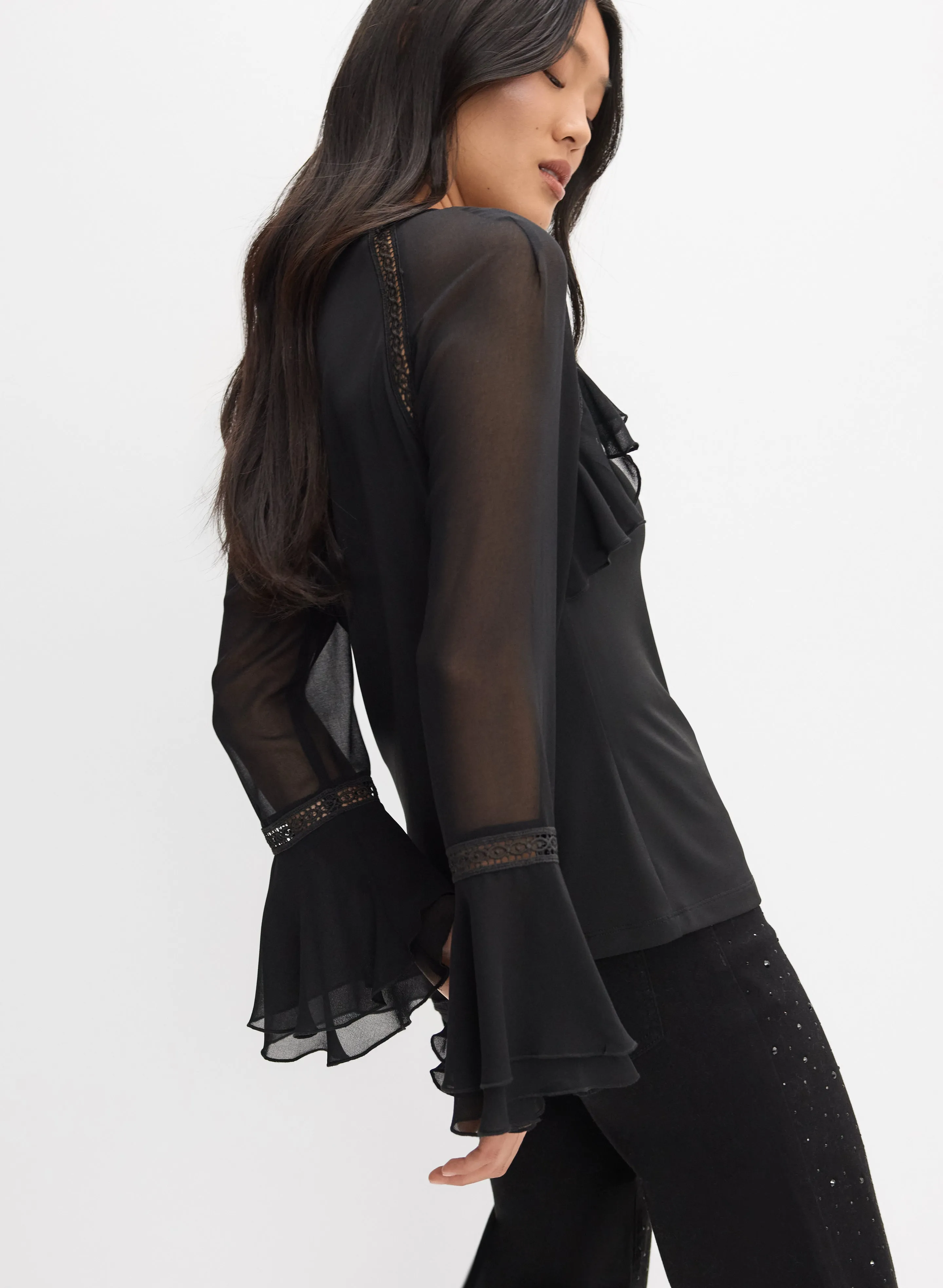 Chiffon Bell Sleeve Top sold by Melanie Lyne product image thumbnail 5