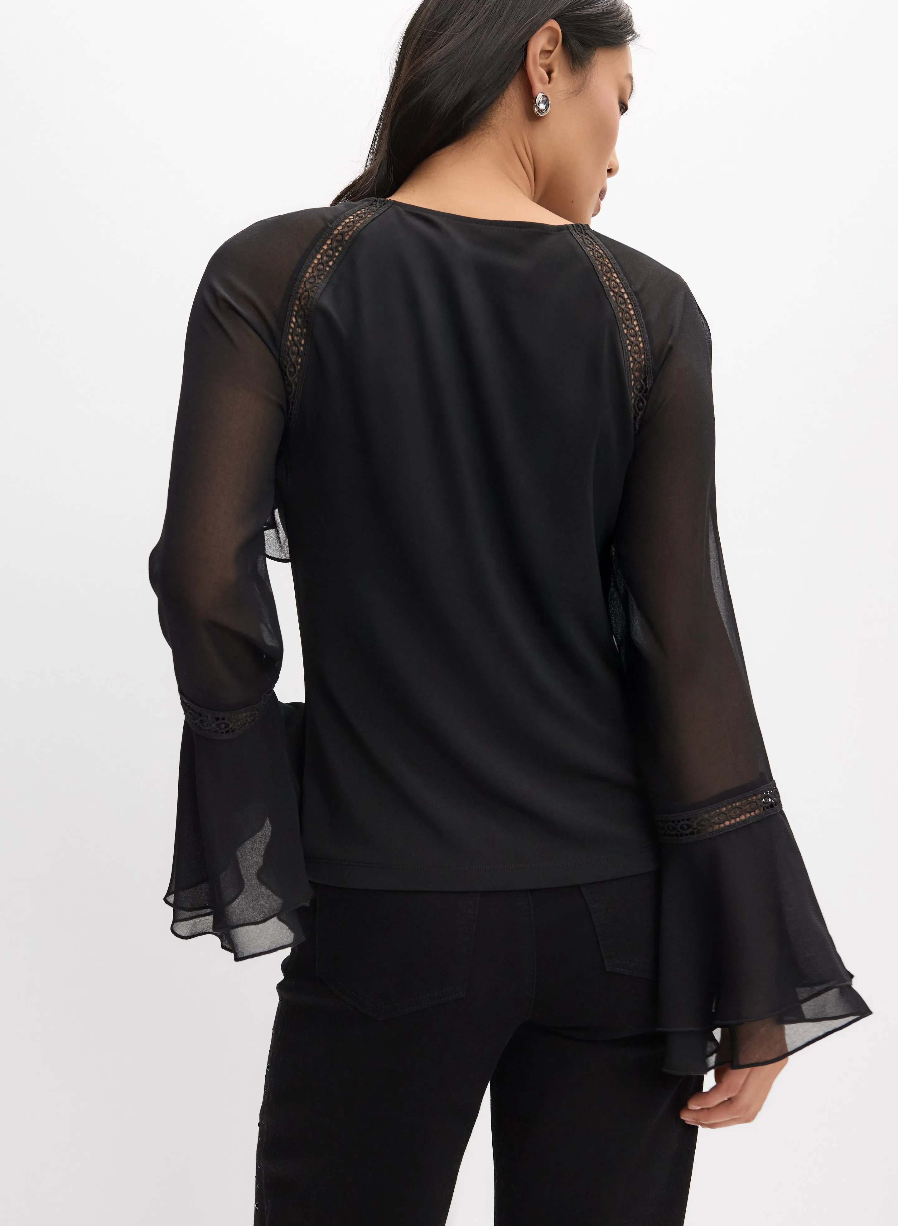 Chiffon Bell Sleeve Top sold by Melanie Lyne product image thumbnail 4