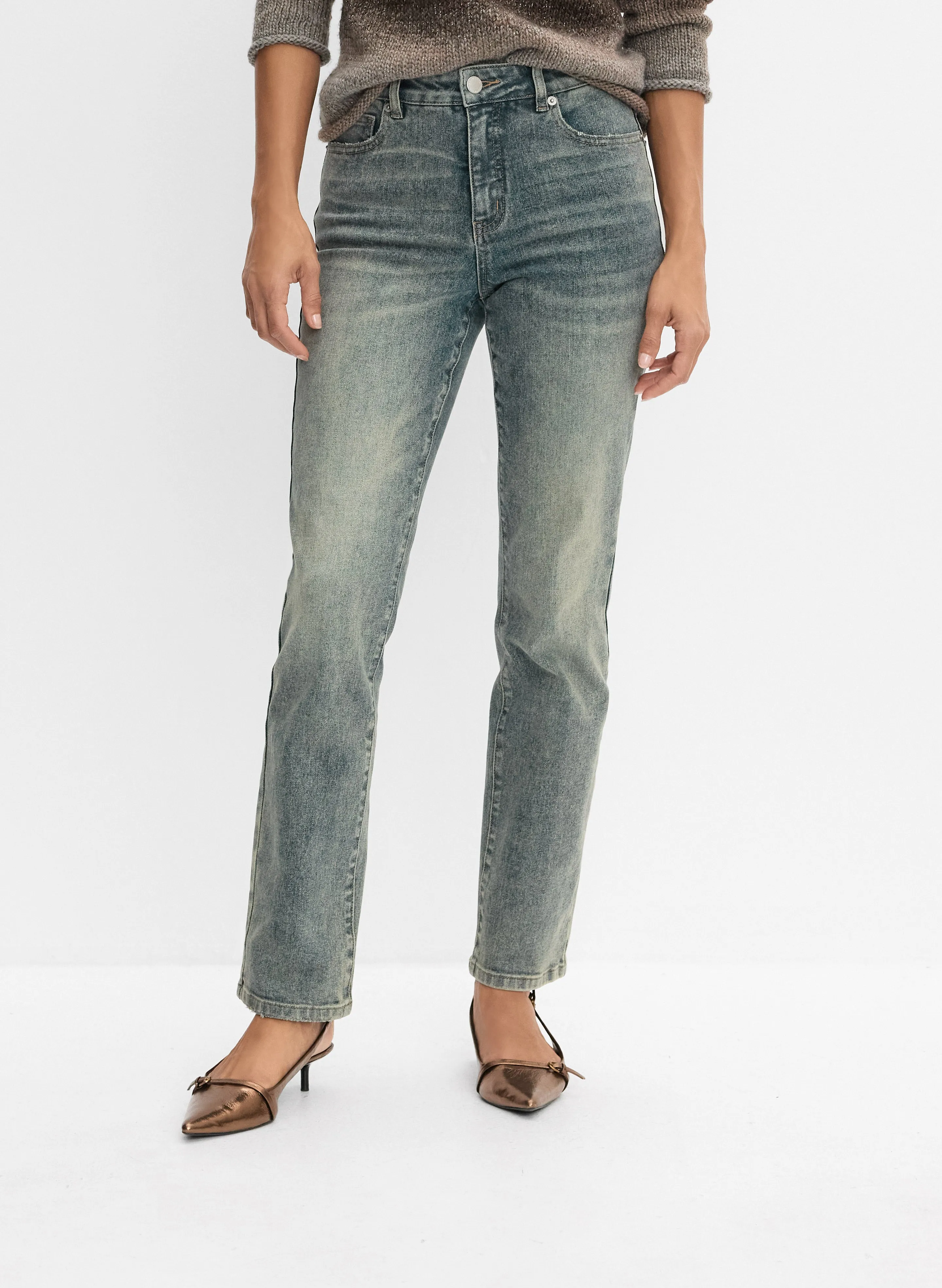 Straight-Leg Jeans sold by Melanie Lyne