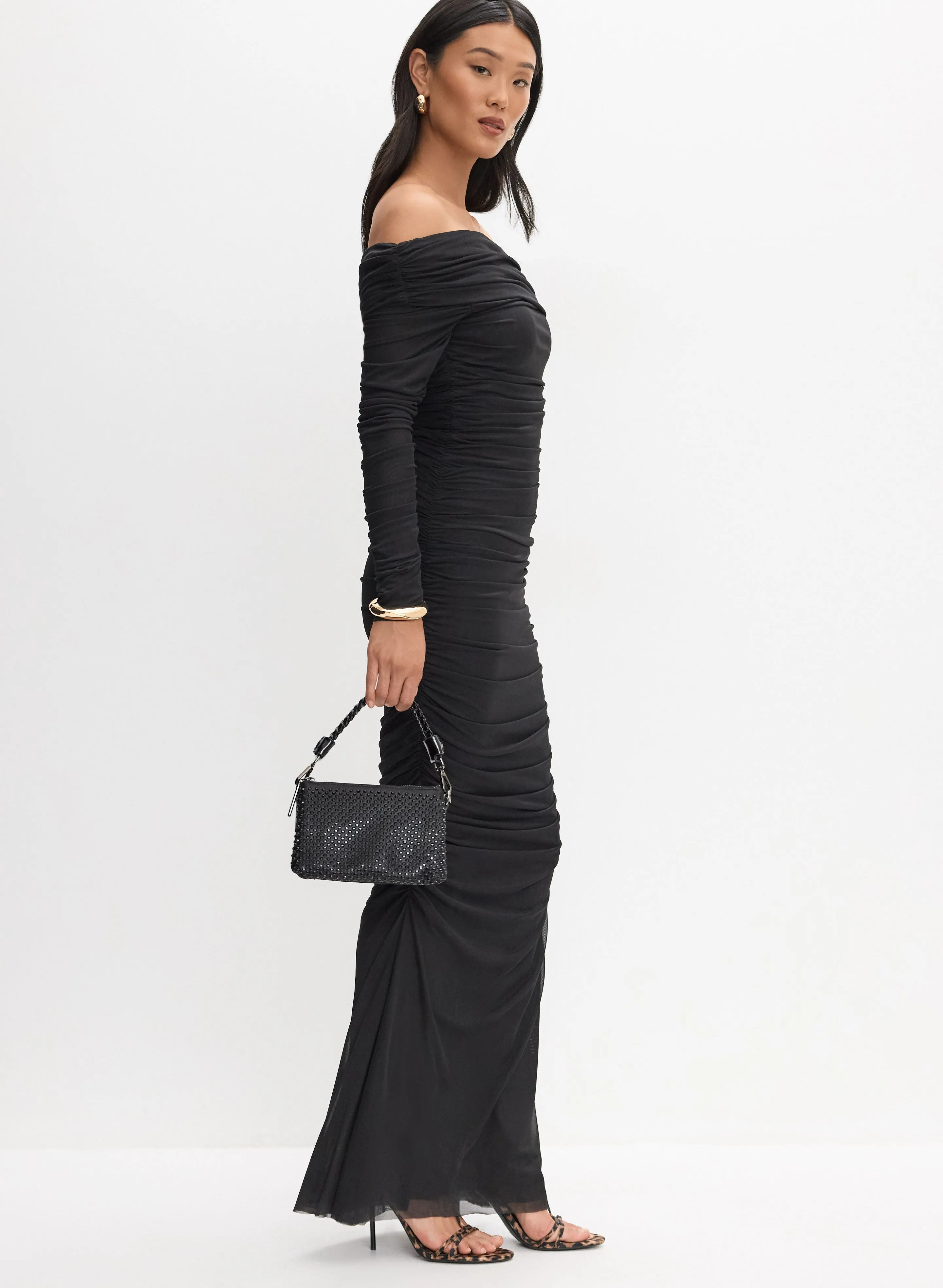 Ruched Off-The-Shoulder Dress sold by Melanie Lyne product image thumbnail 2