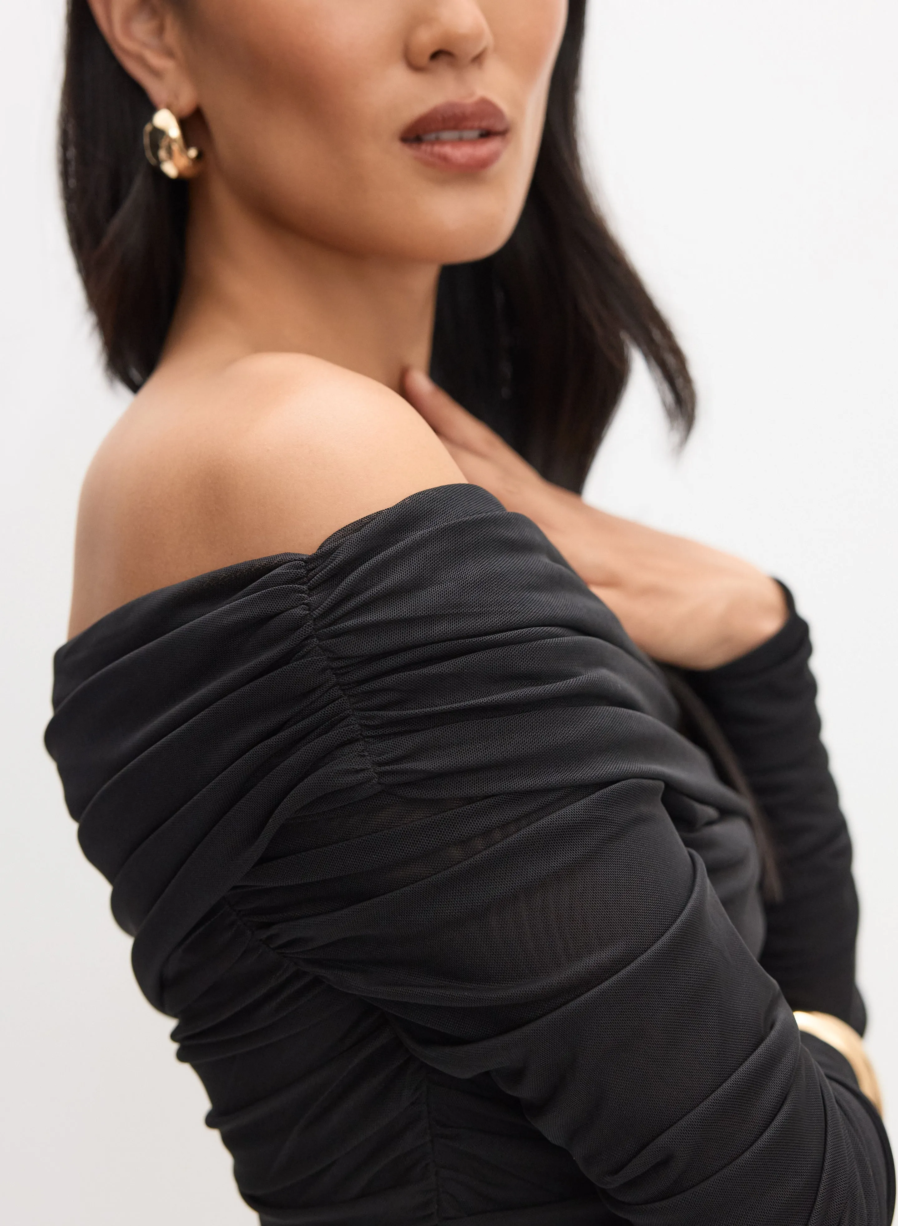 Ruched Off-The-Shoulder Dress sold by Melanie Lyne product image thumbnail 3