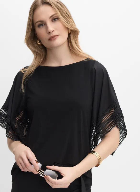 Joseph Ribkoff - Lace Trim Top sold by Melanie Lyne