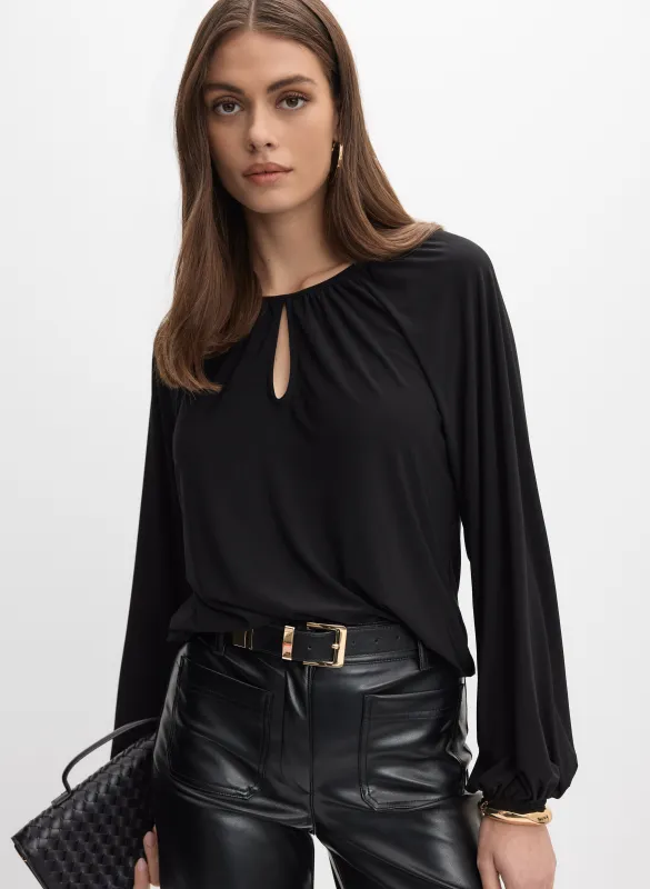 Keyhole Long Sleeve Top sold by Melanie Lyne