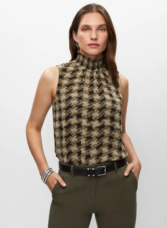 Houndstooth Print Sleeveless Blouse sold by Melanie Lyne