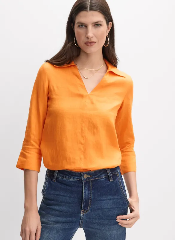 Joseph Ribkoff - Spread Collar Blouse made by Melanie Lyne