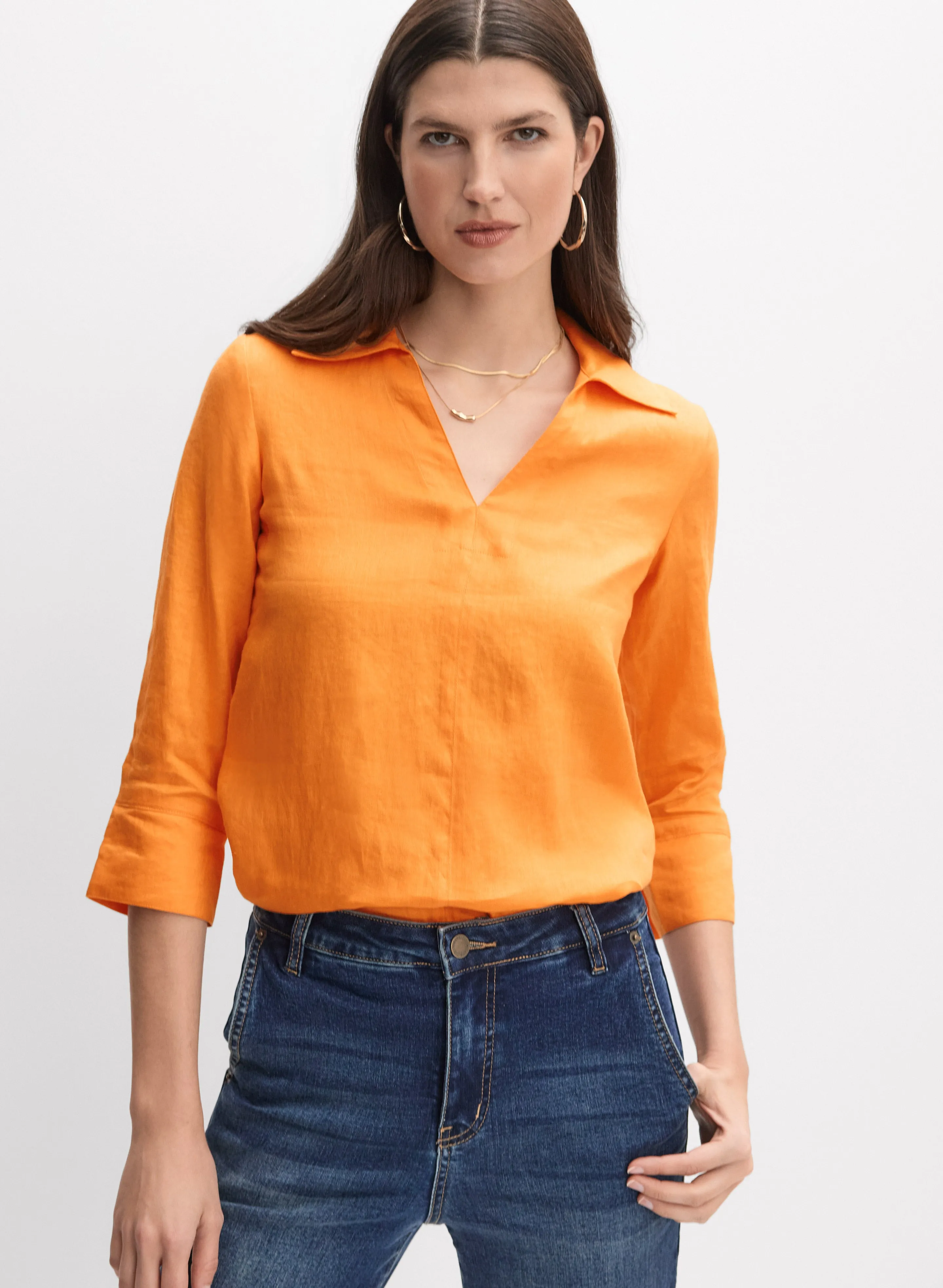 Joseph Ribkoff - Spread Collar Blouse sold by Melanie Lyne