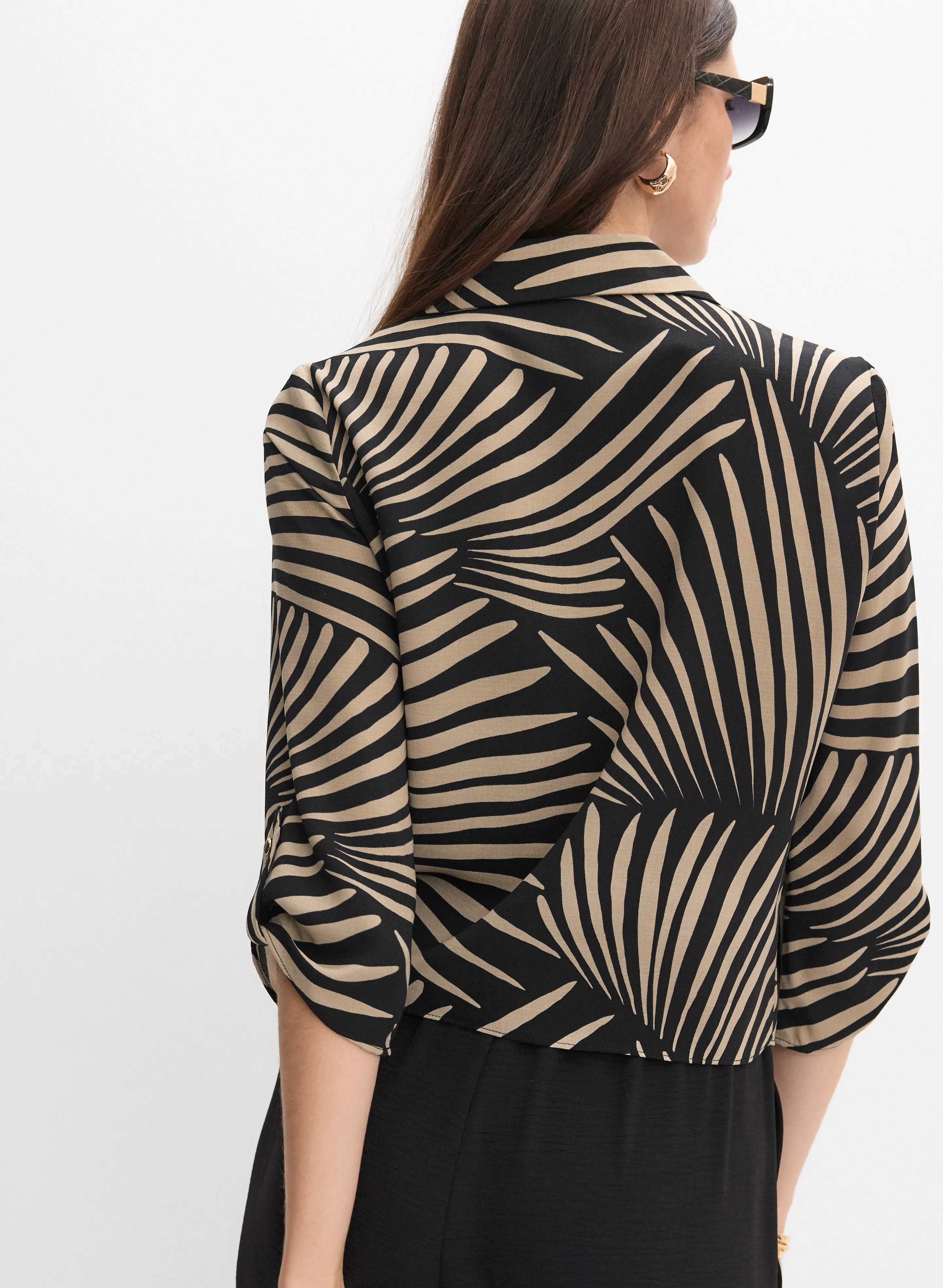 Joseph Ribkoff - Tropical Leaf Print Blouse sold by Melanie Lyne product image thumbnail 3