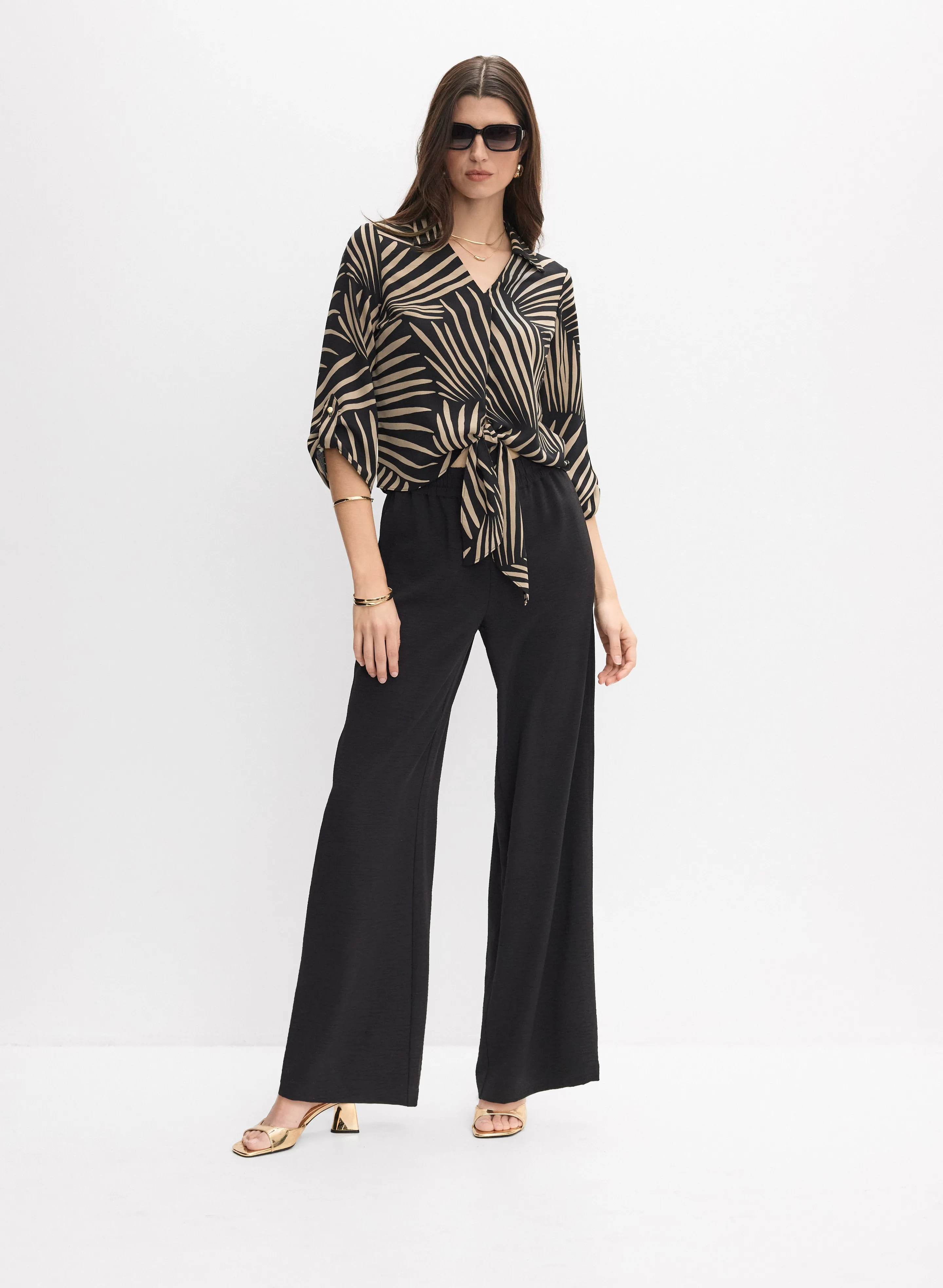 Joseph Ribkoff - Tropical Leaf Print Blouse sold by Melanie Lyne product image thumbnail 4