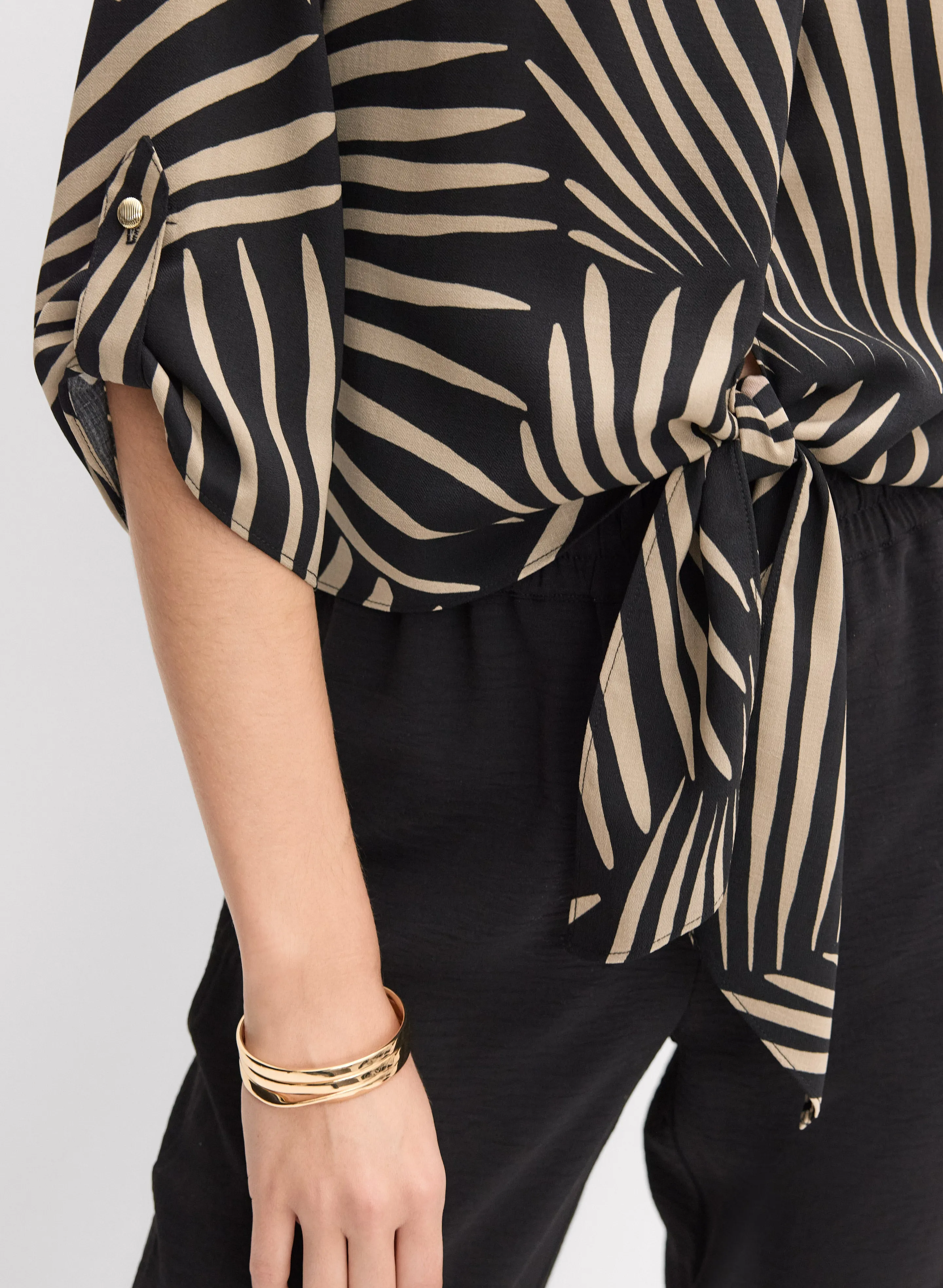 Joseph Ribkoff - Tropical Leaf Print Blouse sold by Melanie Lyne product image thumbnail 5