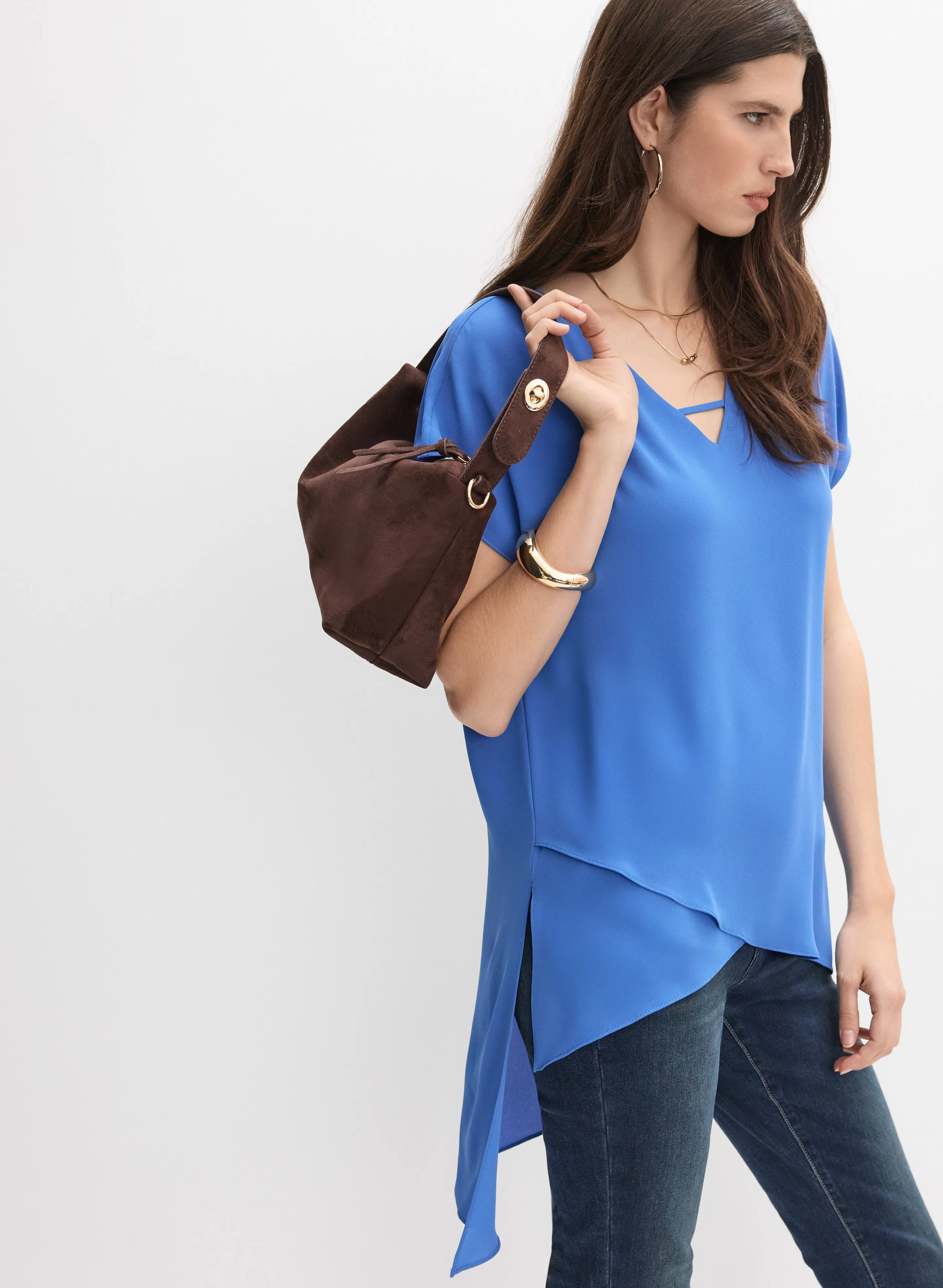 Joseph Ribkoff - Asymmetric Hem Blouse sold by Melanie Lyne product image thumbnail 2