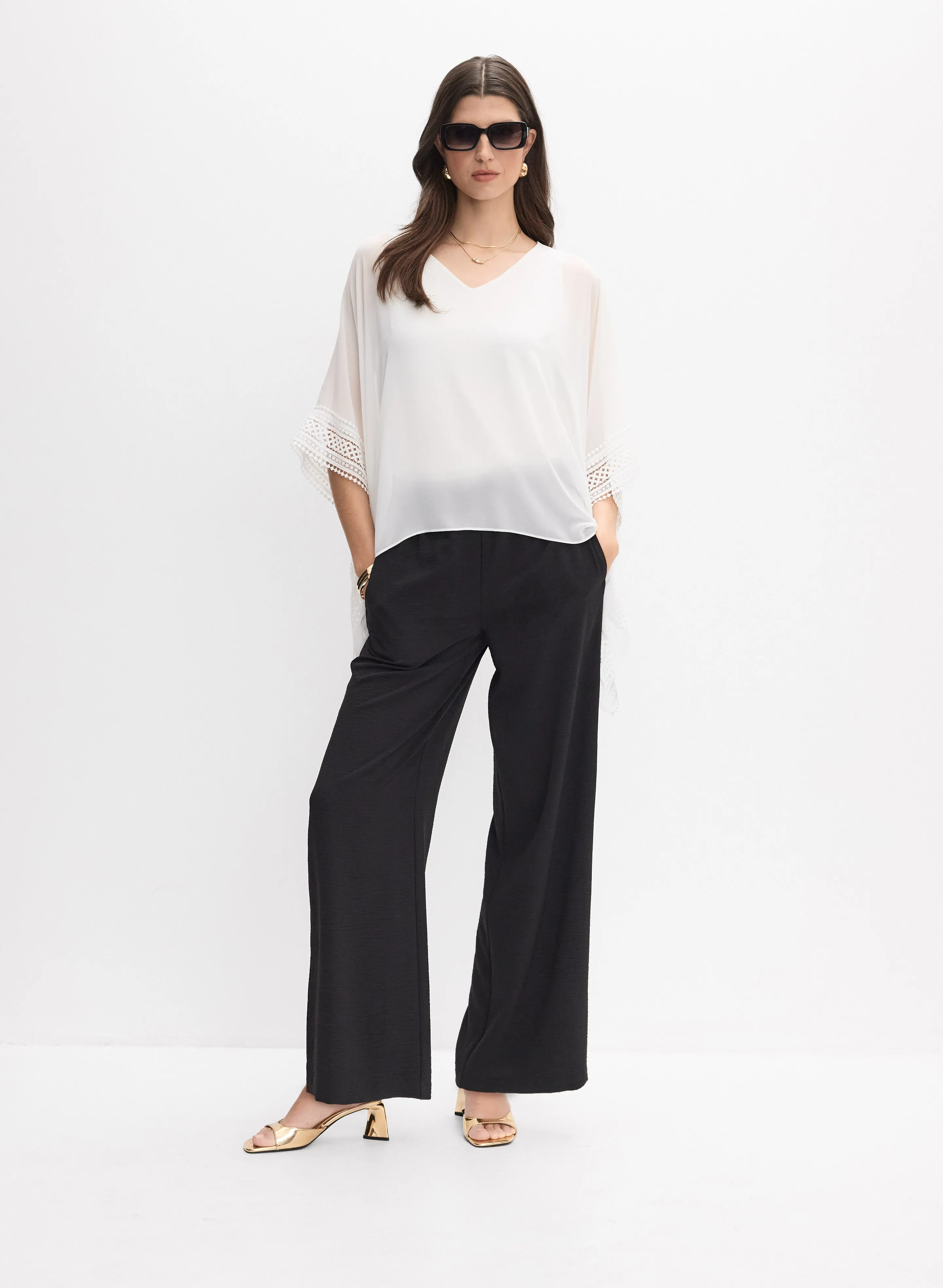 Joseph Ribkoff - Embroidered Trim Blouse sold by Melanie Lyne product image thumbnail 4