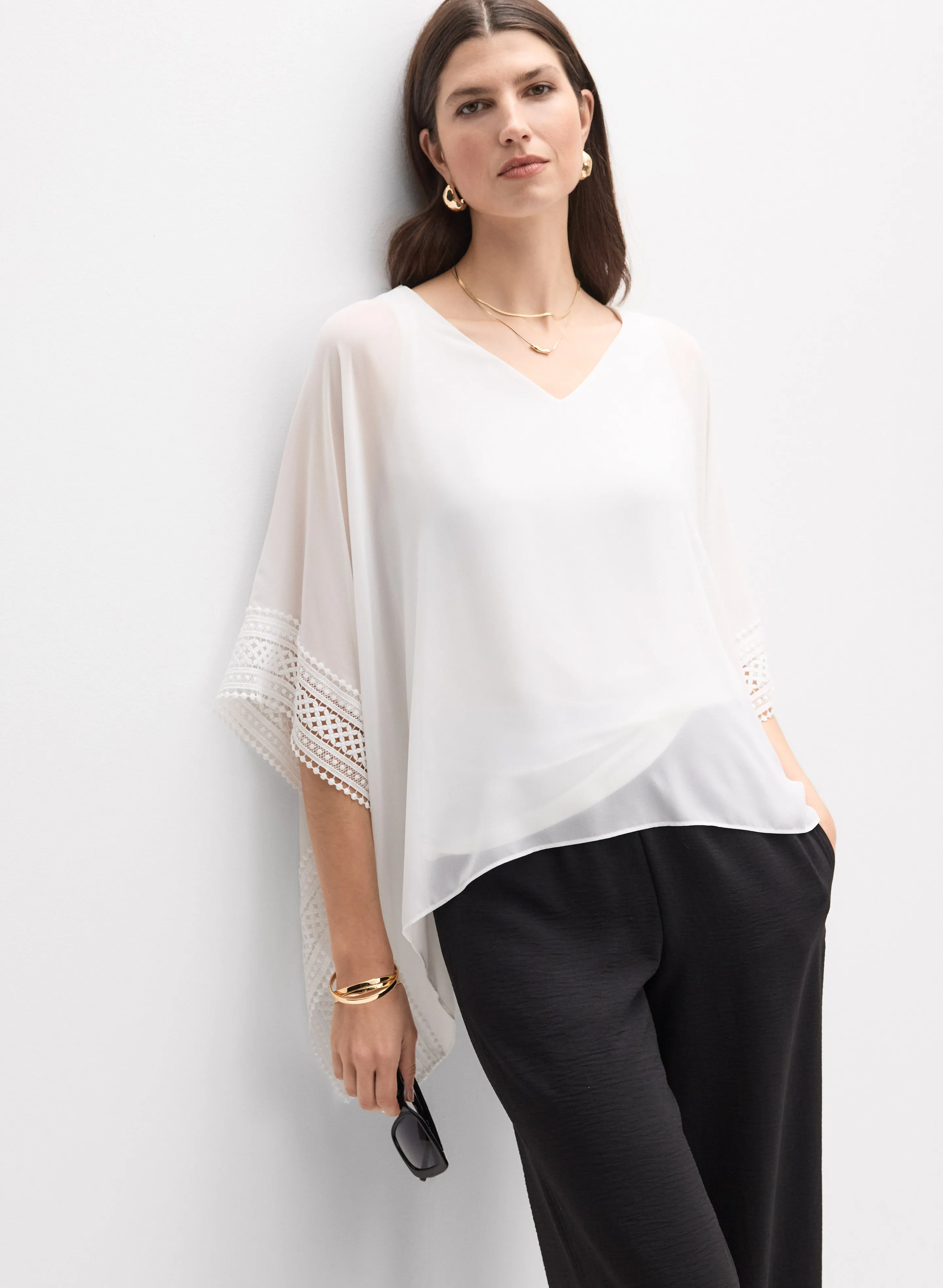 Joseph Ribkoff - Embroidered Trim Blouse sold by Melanie Lyne