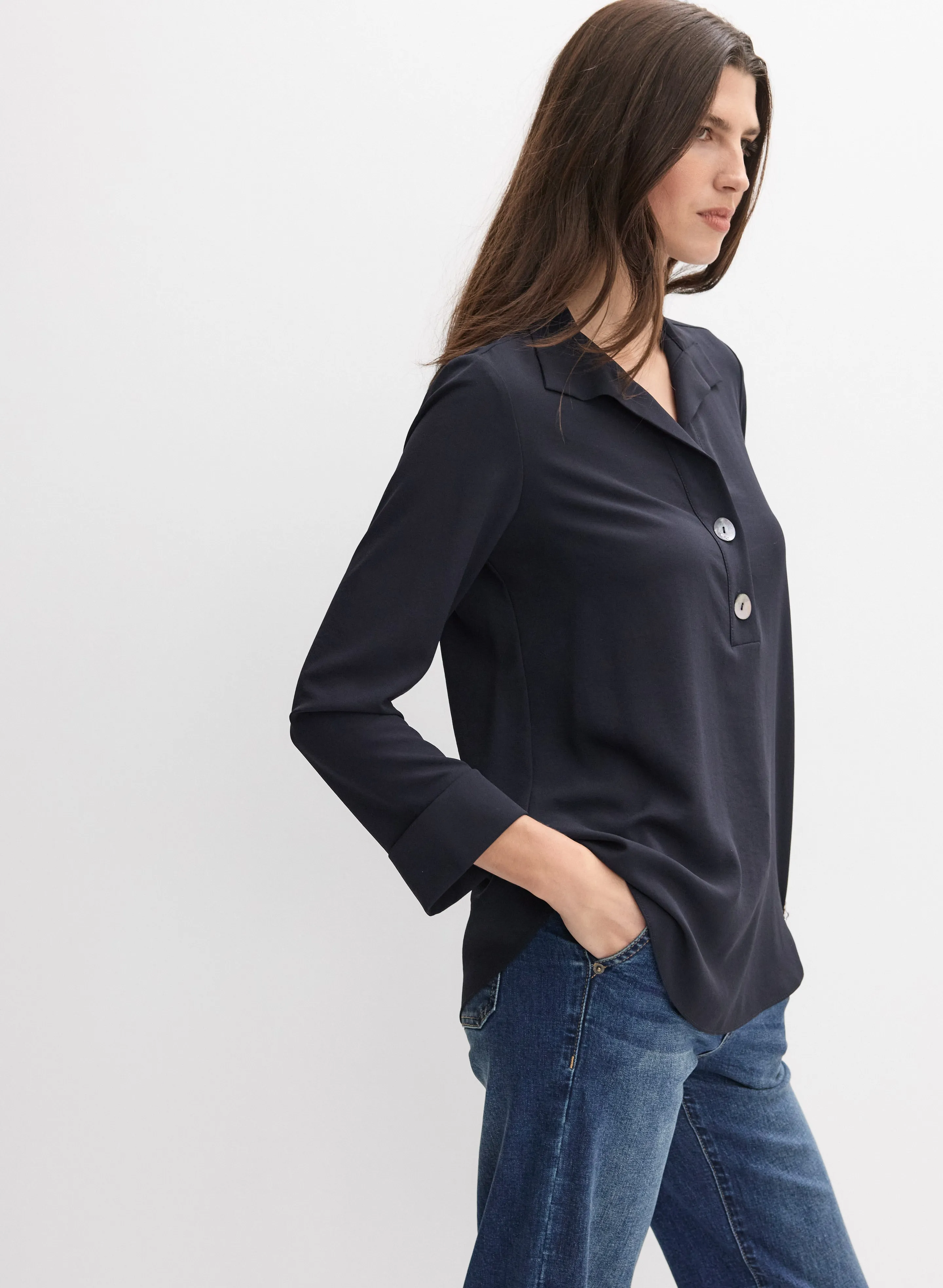 Joseph Ribkoff - Half-Button Blouse sold by Melanie Lyne product image thumbnail 2