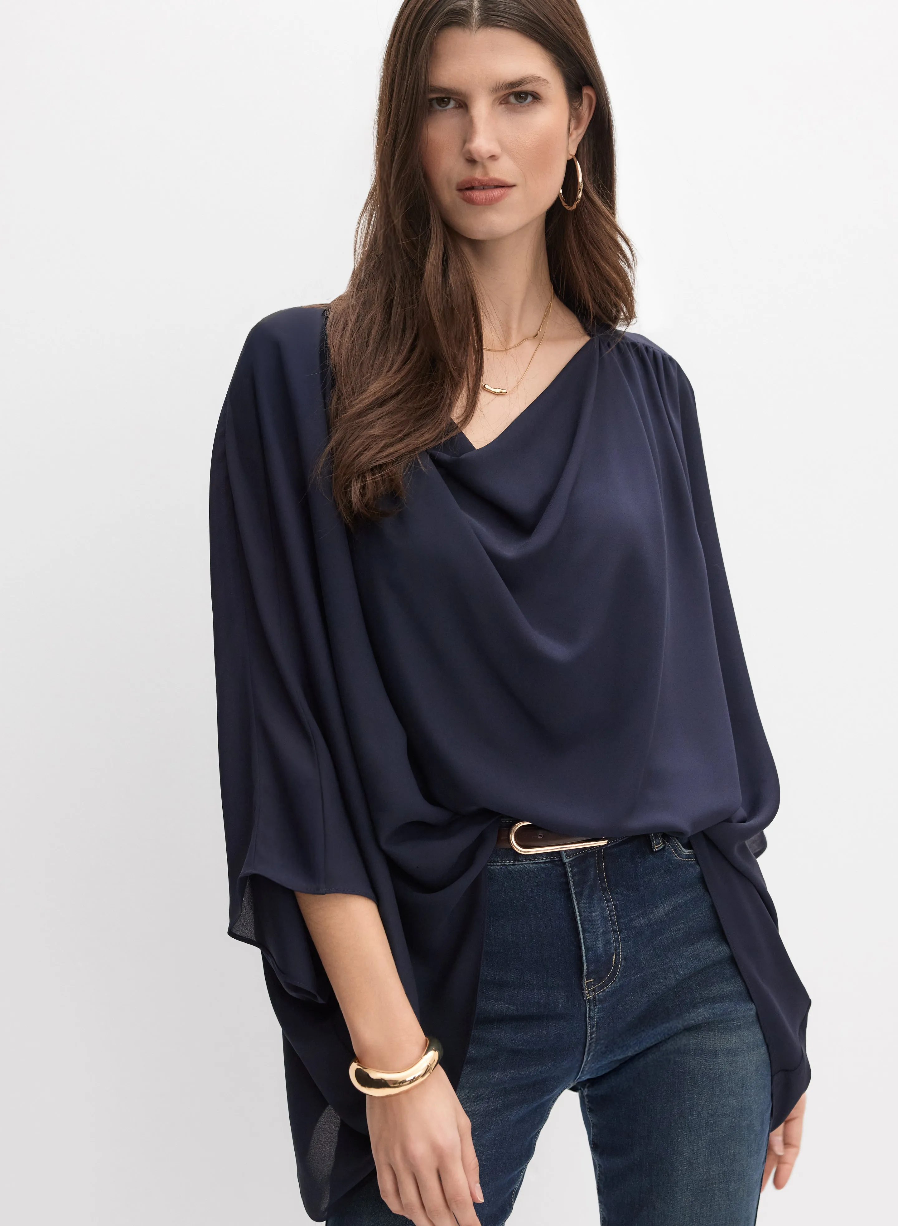 Joseph Ribkoff - Crepe Popover Blouse sold by Melanie Lyne