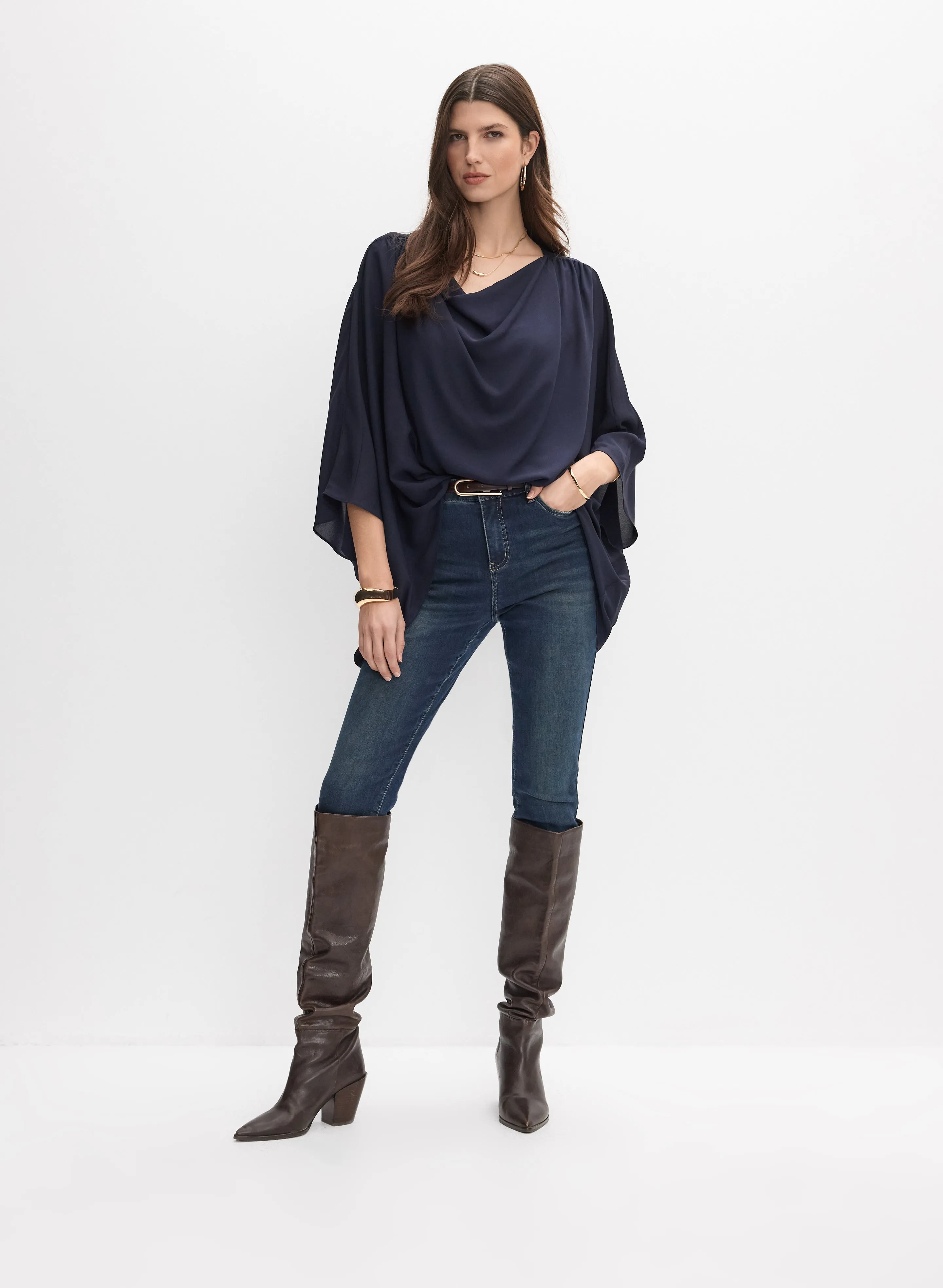 Joseph Ribkoff - Crepe Popover Blouse sold by Melanie Lyne product image thumbnail 4