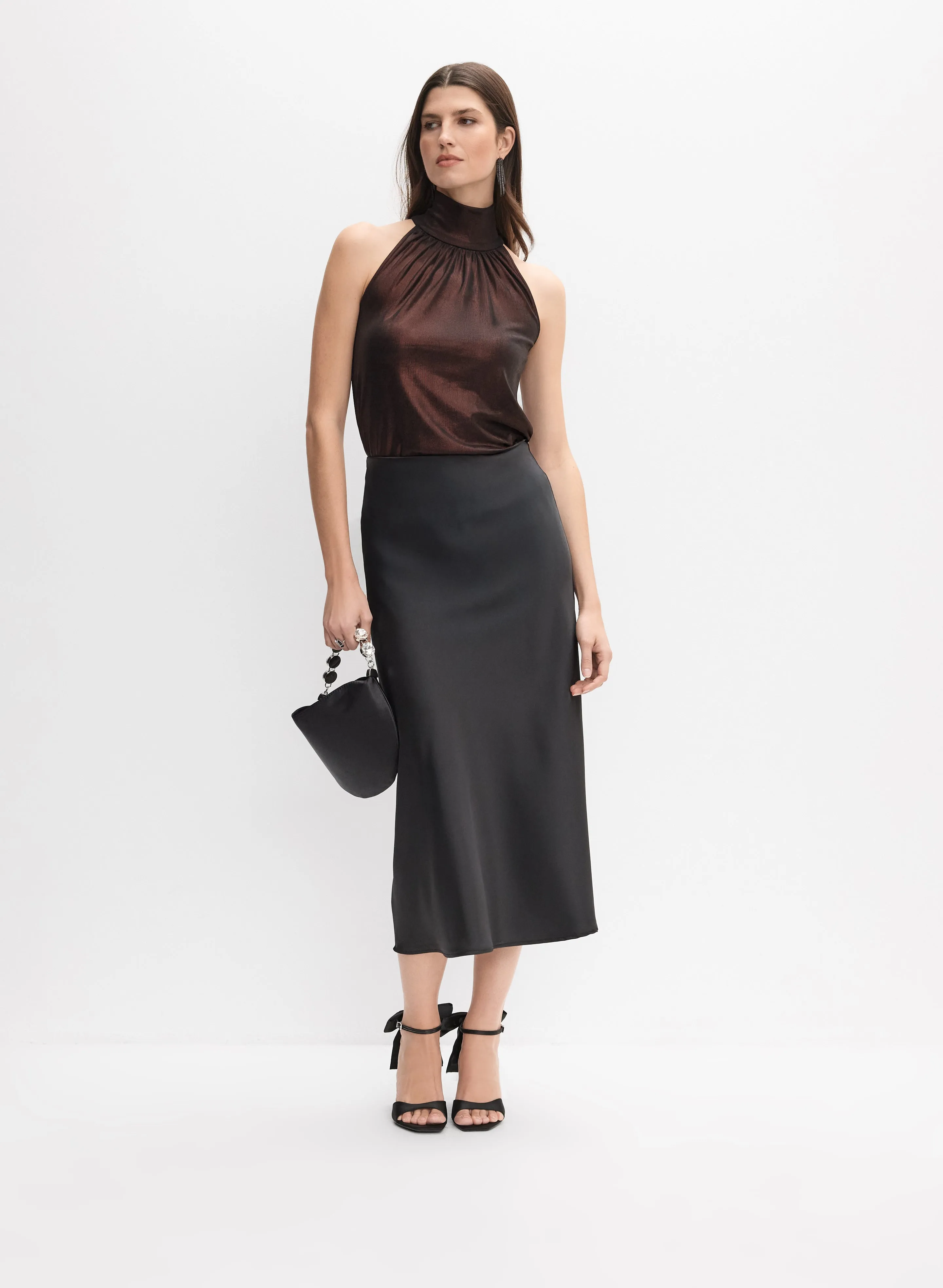 Satin Midi Skirt sold by Melanie Lyne product image thumbnail 3