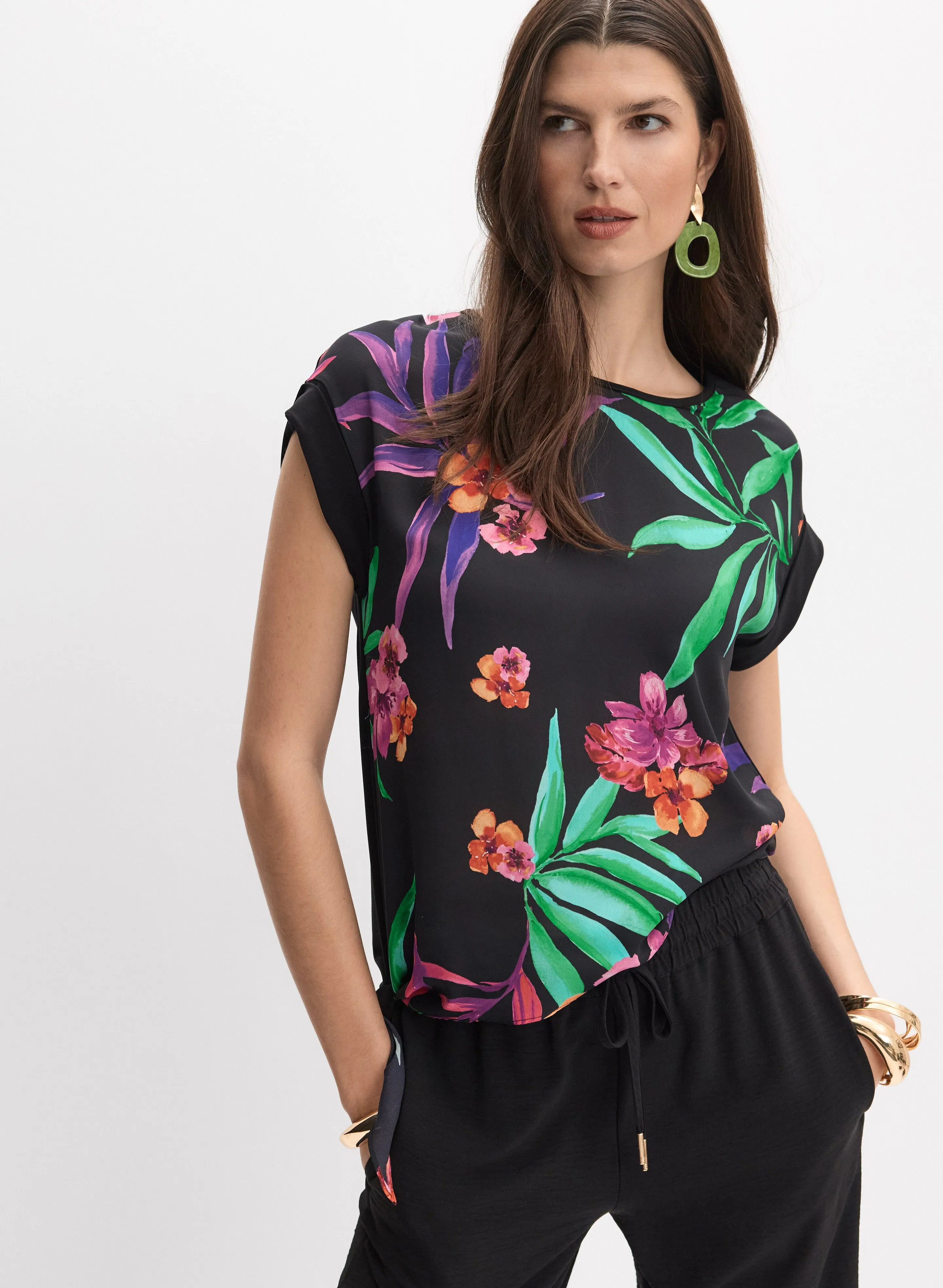 Joseph Ribkoff - Floral Front Top sold by Melanie Lyne