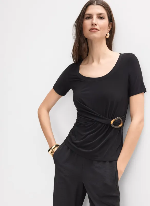 Joseph Ribkoff - Scoop Neck Top sold by Melanie Lyne