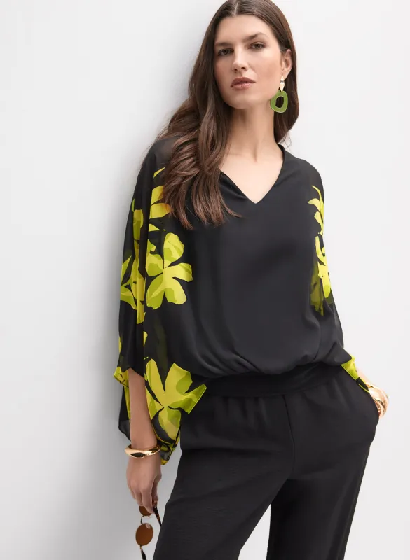 Joseph Ribkoff - Printed Poncho Blouse sold by Melanie Lyne