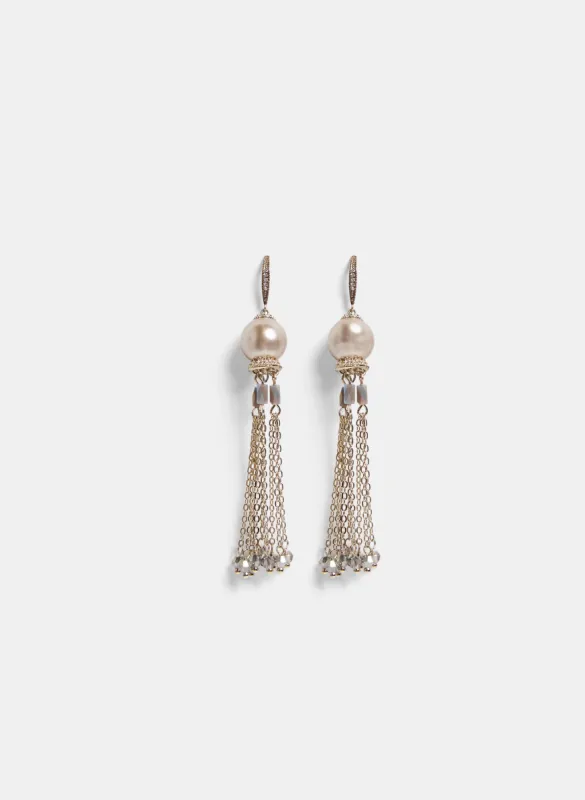 Faux Pearl & Chain Earrings sold by Melanie Lyne