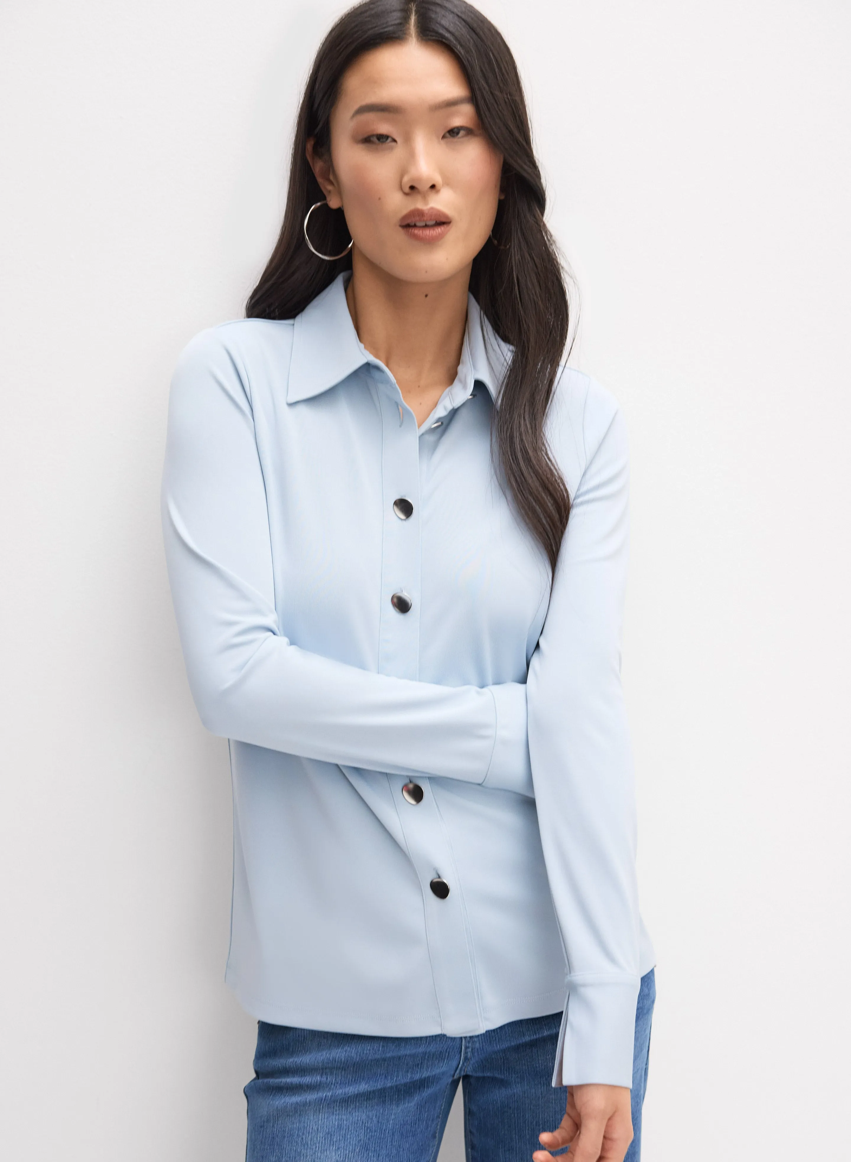 Jersey Button-Down Top sold by Melanie Lyne product image thumbnail 5