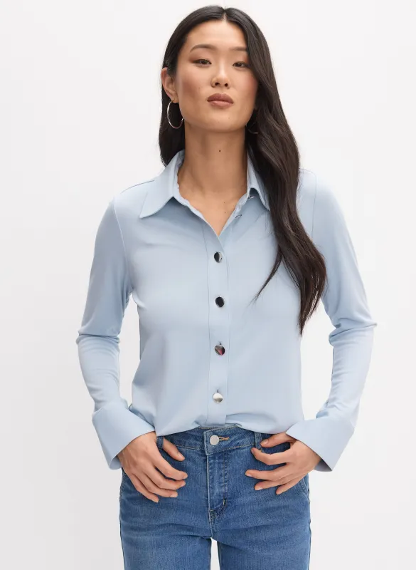 Jersey Button-Down Top sold by Melanie Lyne