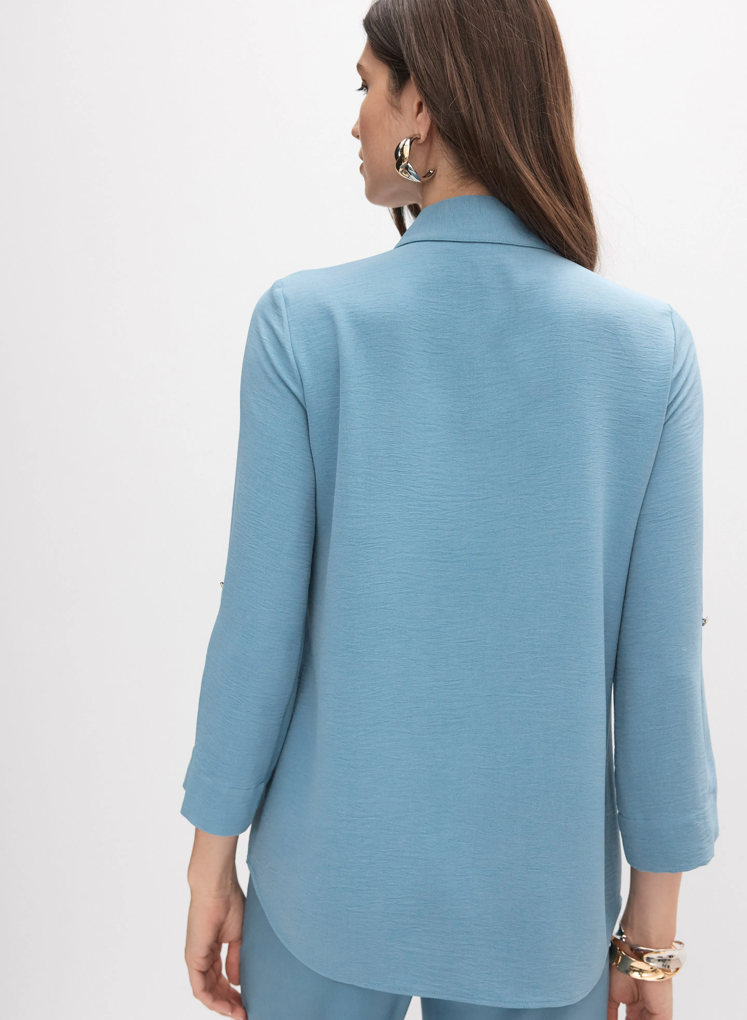 Crinkled Button-Down Tunic sold by Melanie Lyne product image thumbnail 4