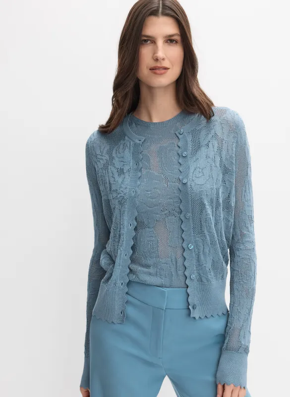 Floral Open-Knit Cardigan sold by Melanie Lyne
