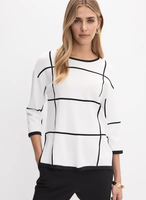 Joseph Ribkoff - Geometric Sweater sold by Melanie Lyne