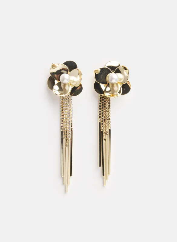 Flower Crystal Cascade Earrings sold by Melanie Lyne