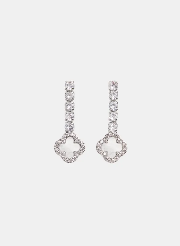 Clover Cubic Zirconia Earrings made by Melanie Lyne