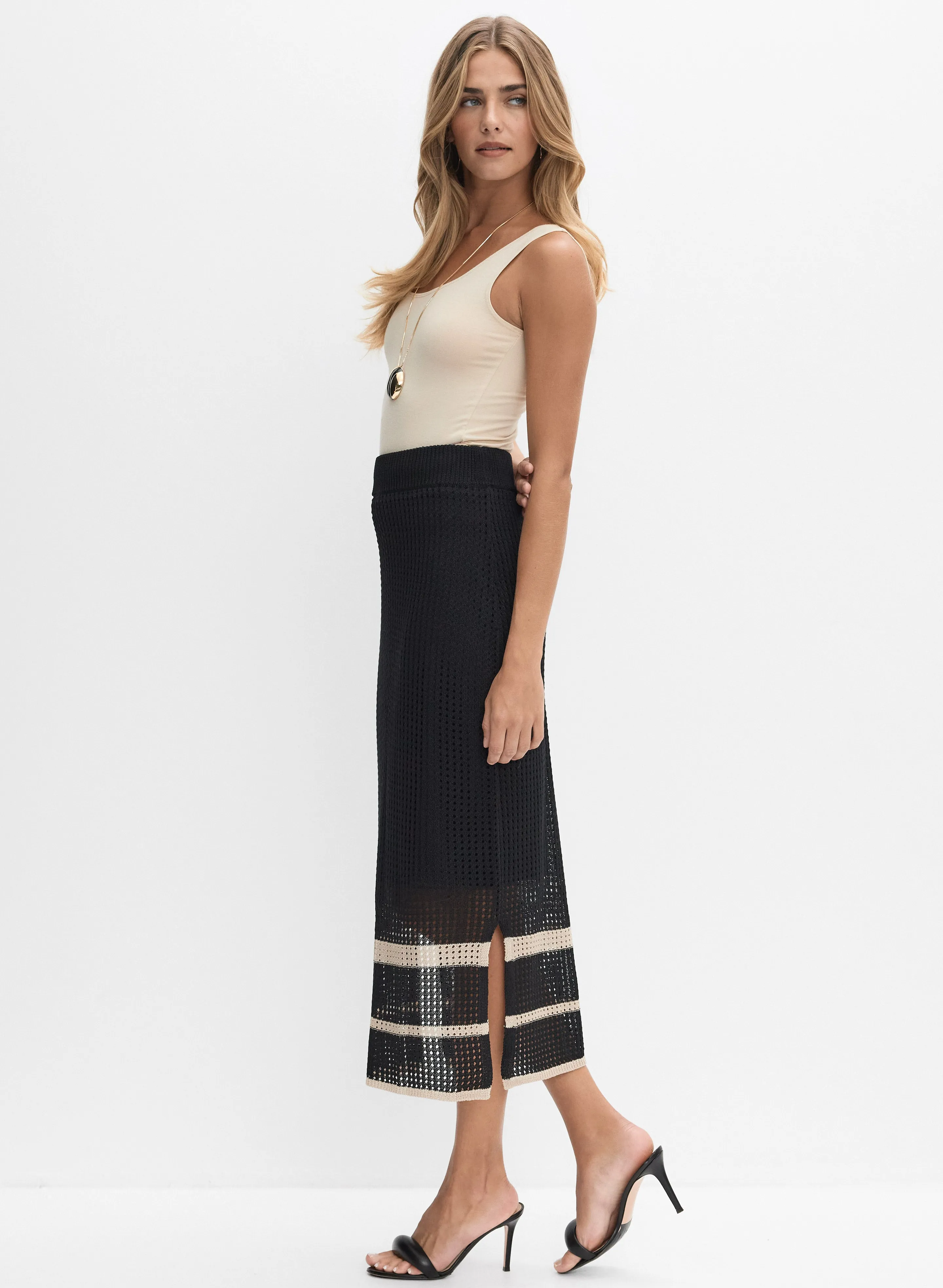 Joseph Ribkoff - Open Knit Midi Skirt sold by Melanie Lyne product image thumbnail 5